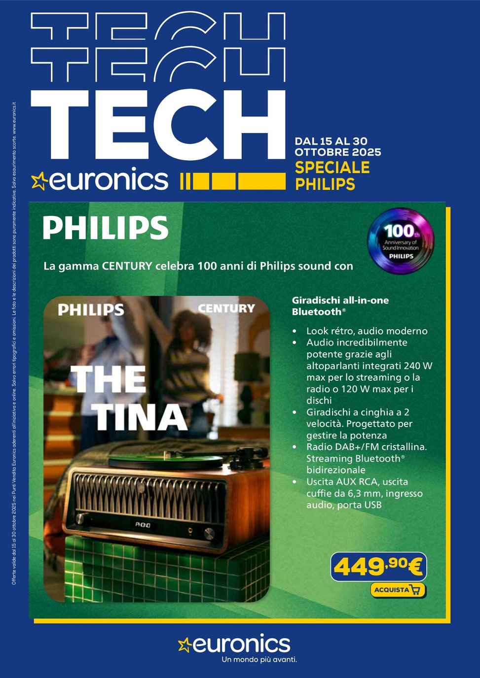 euronics - Volantino Euronics - Speciale Philips valido dal 15/10 al 30/10