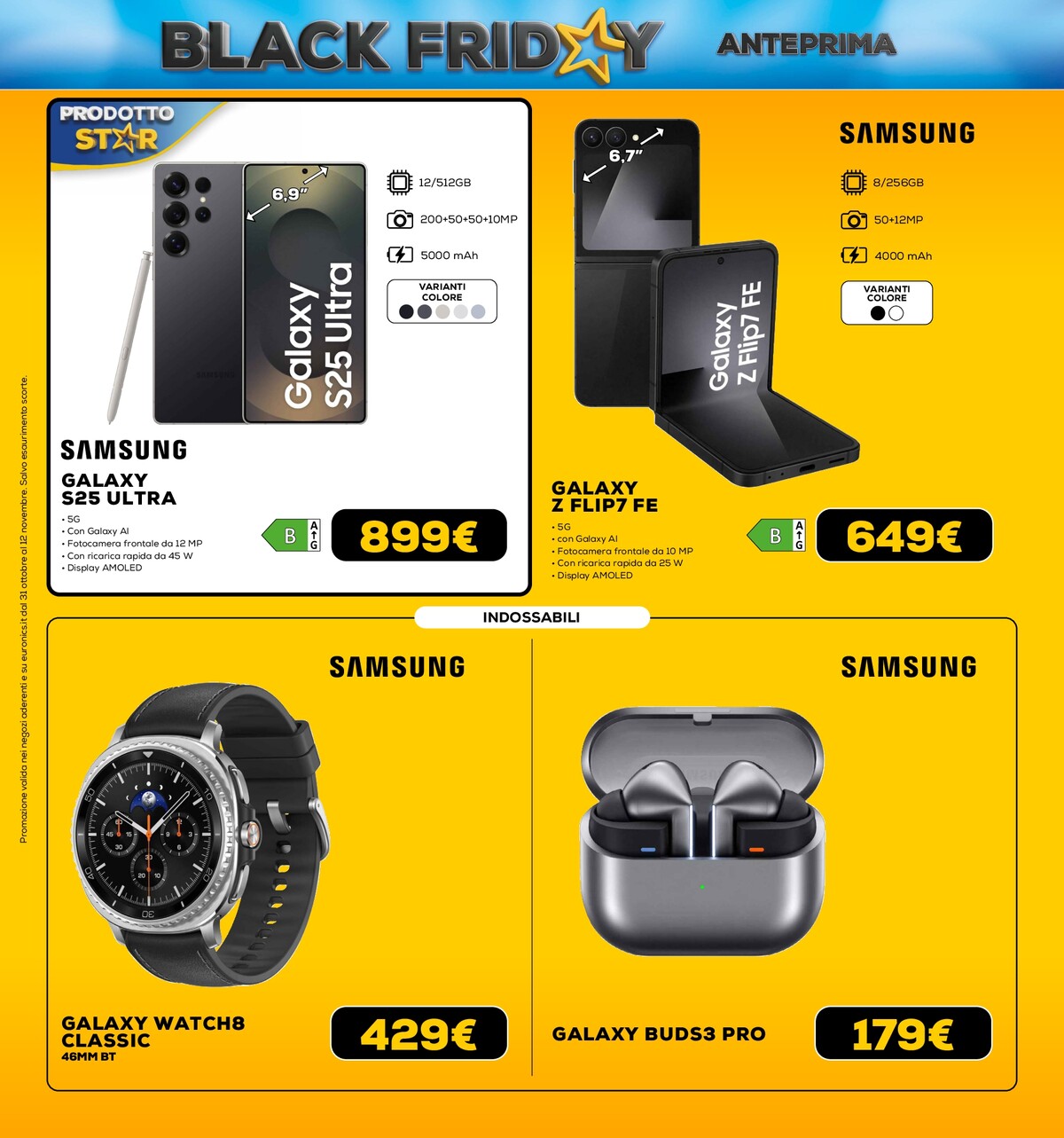 euronics - Volantino Euronics - Black Friday valido dal 31/10 al 12/11 - page: 3 euronics - Volantino Euronics - Black Friday valido dal 31/10 al 12/11 - page: 3