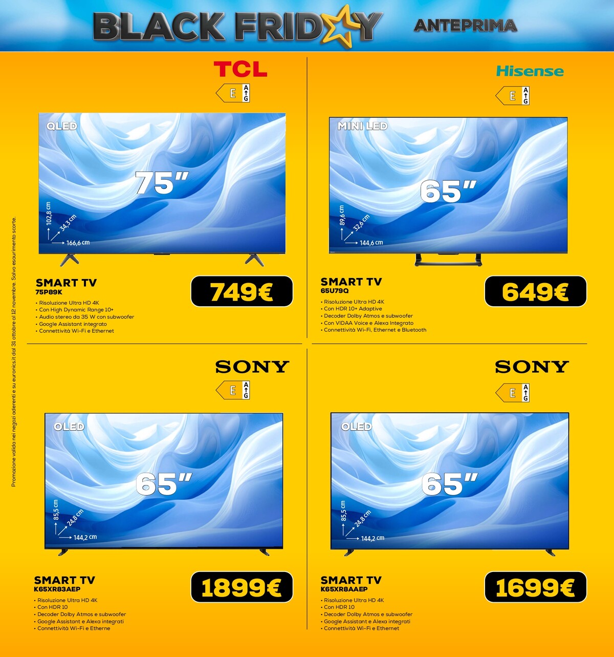 euronics - Volantino Euronics - Black Friday valido dal 31/10 al 12/11 - page: 11 euronics - Volantino Euronics - Black Friday valido dal 31/10 al 12/11 - page: 11