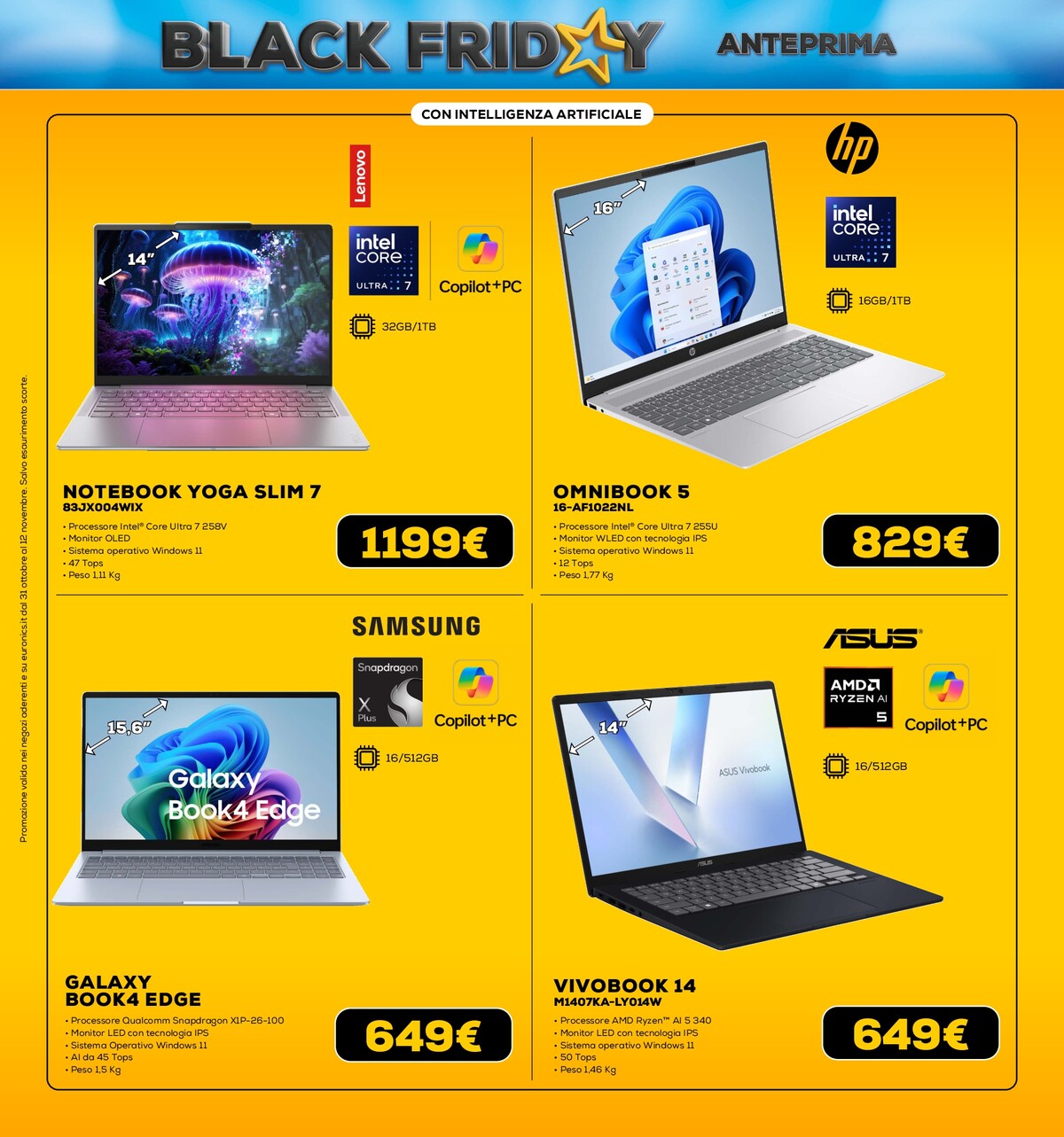 euronics - Volantino Euronics - Black Friday valido dal 31/10 al 12/11 - page: 17 euronics - Volantino Euronics - Black Friday valido dal 31/10 al 12/11 - page: 17
