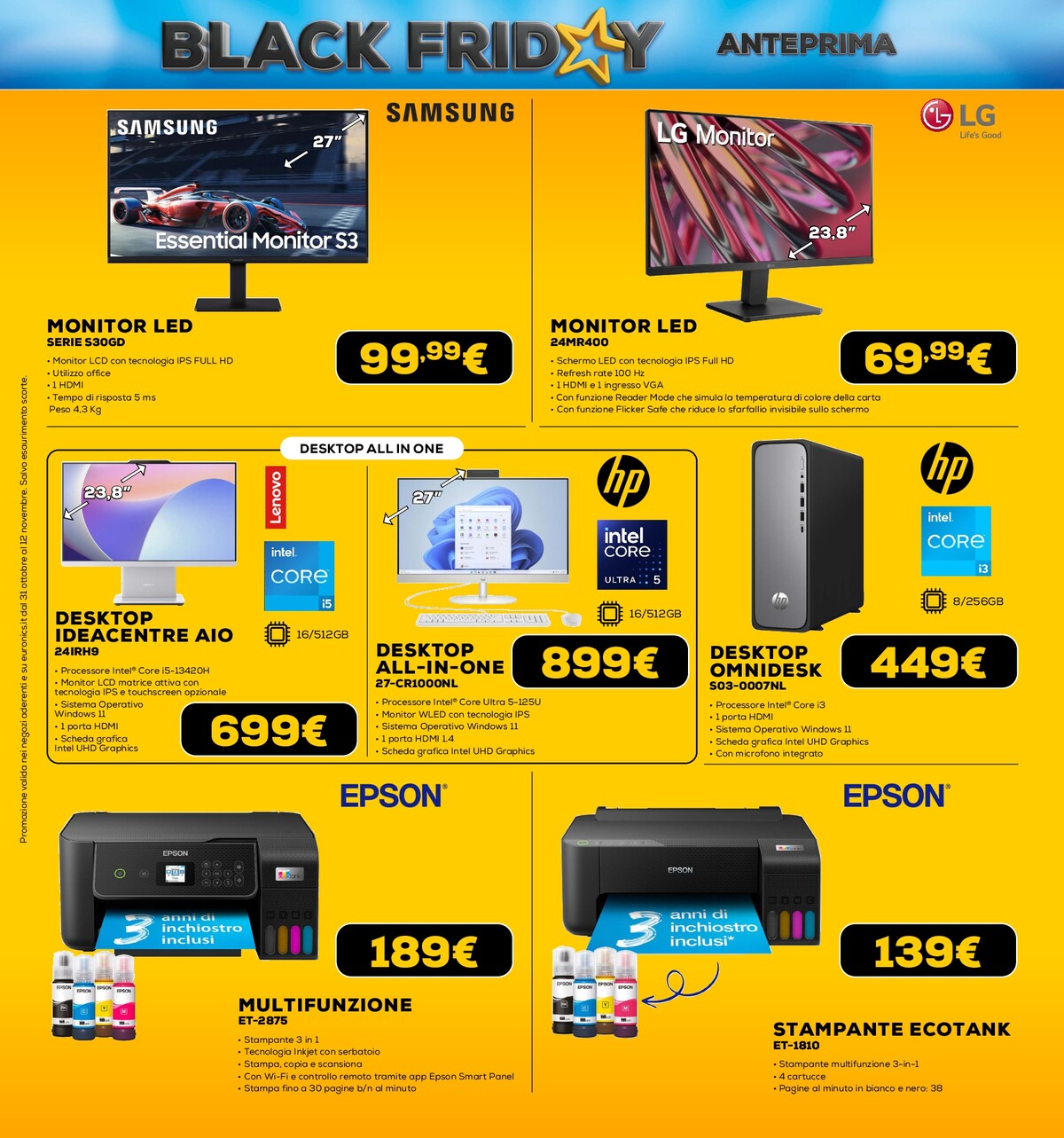 euronics - Volantino Euronics - Black Friday valido dal 31/10 al 12/11 - page: 21 euronics - Volantino Euronics - Black Friday valido dal 31/10 al 12/11 - page: 21
