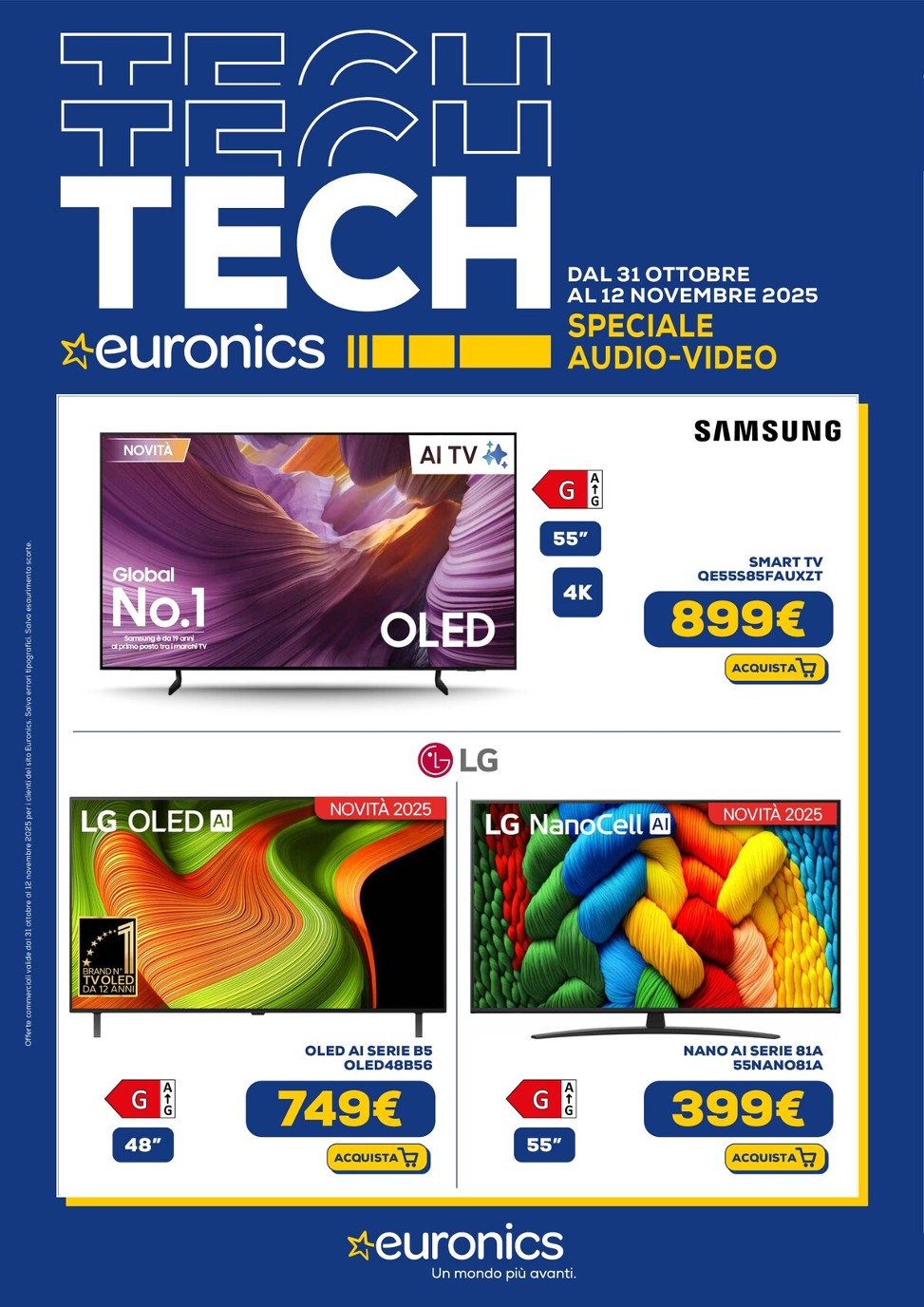 euronics - Volantino Euronics - Speciale Audio Video valido dal 31/10 al 12/11