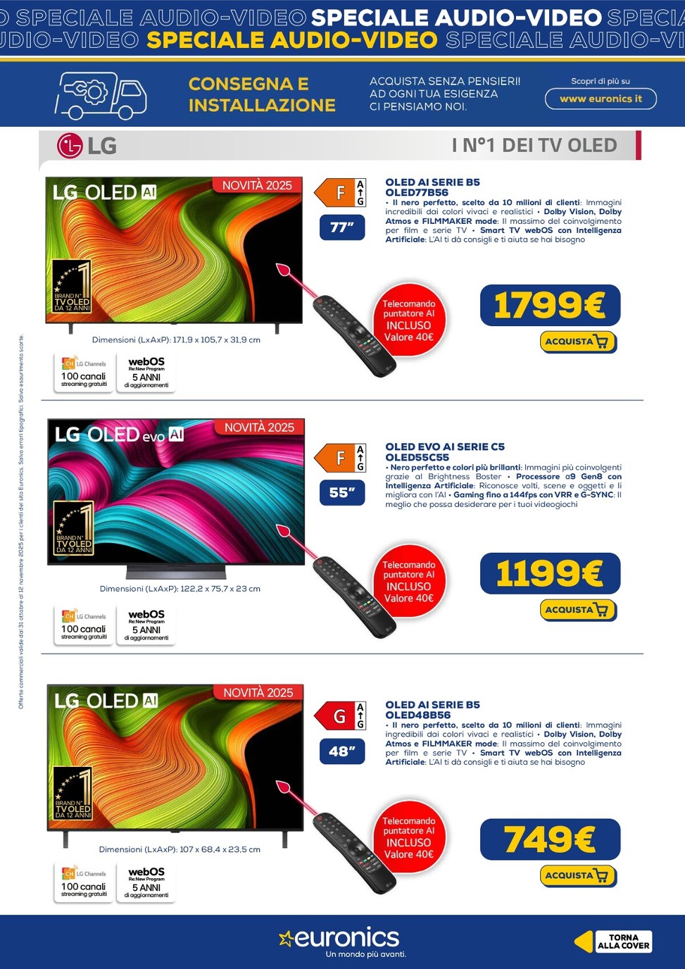 euronics - Volantino Euronics - Speciale Audio Video valido dal 31/10 al 12/11 - page: 8