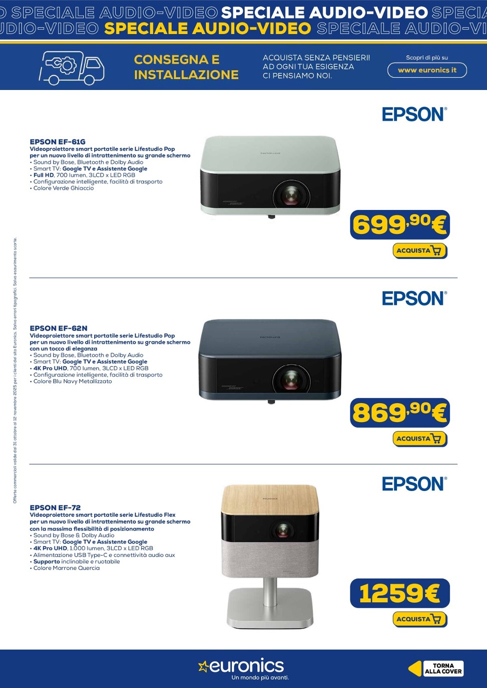 euronics - Volantino Euronics - Speciale Audio Video valido dal 31/10 al 12/11 - page: 12