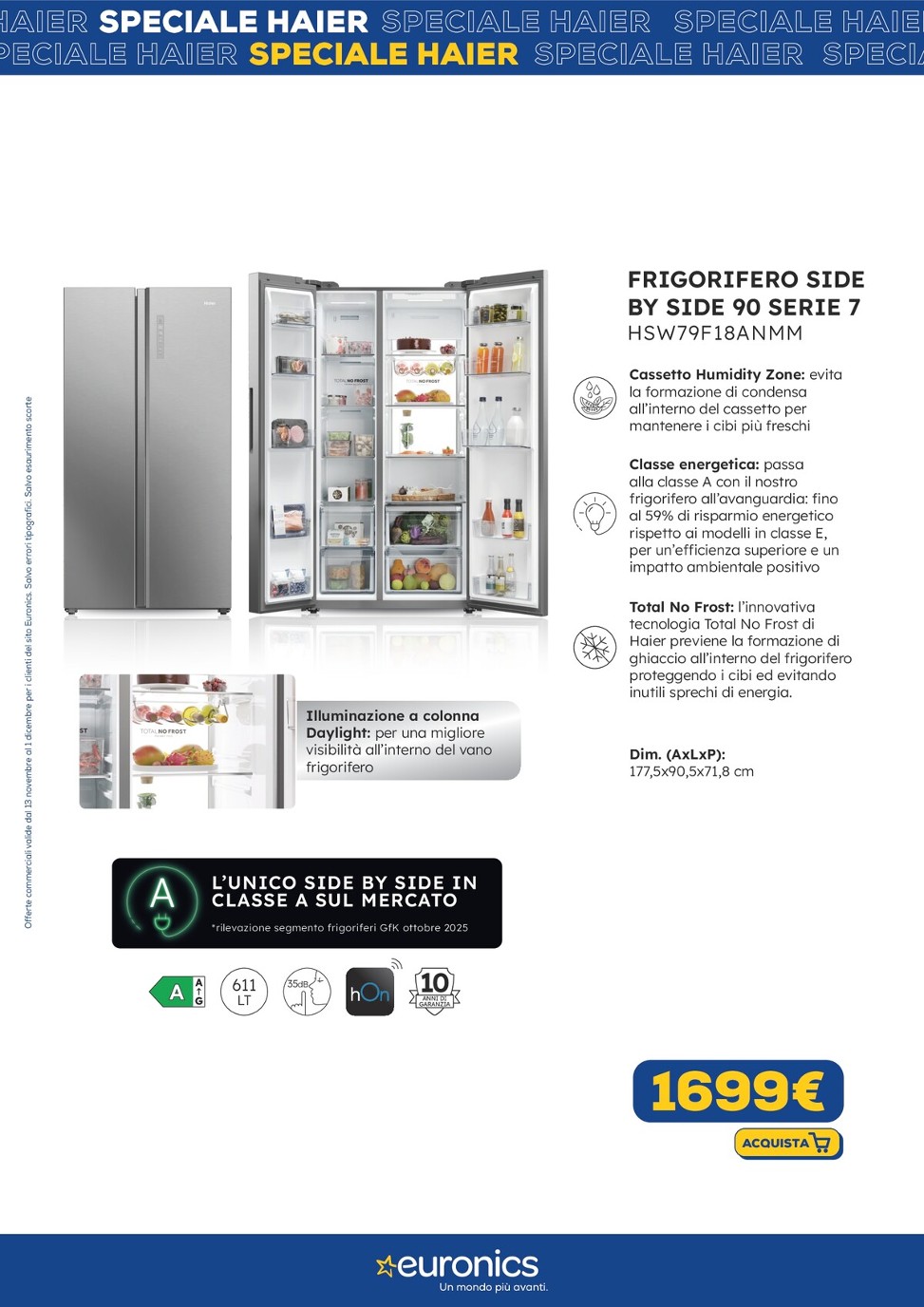 euronics - Volantino Euronics - Speciale Haier valido dal 13/11 al 01/12 - page: 9