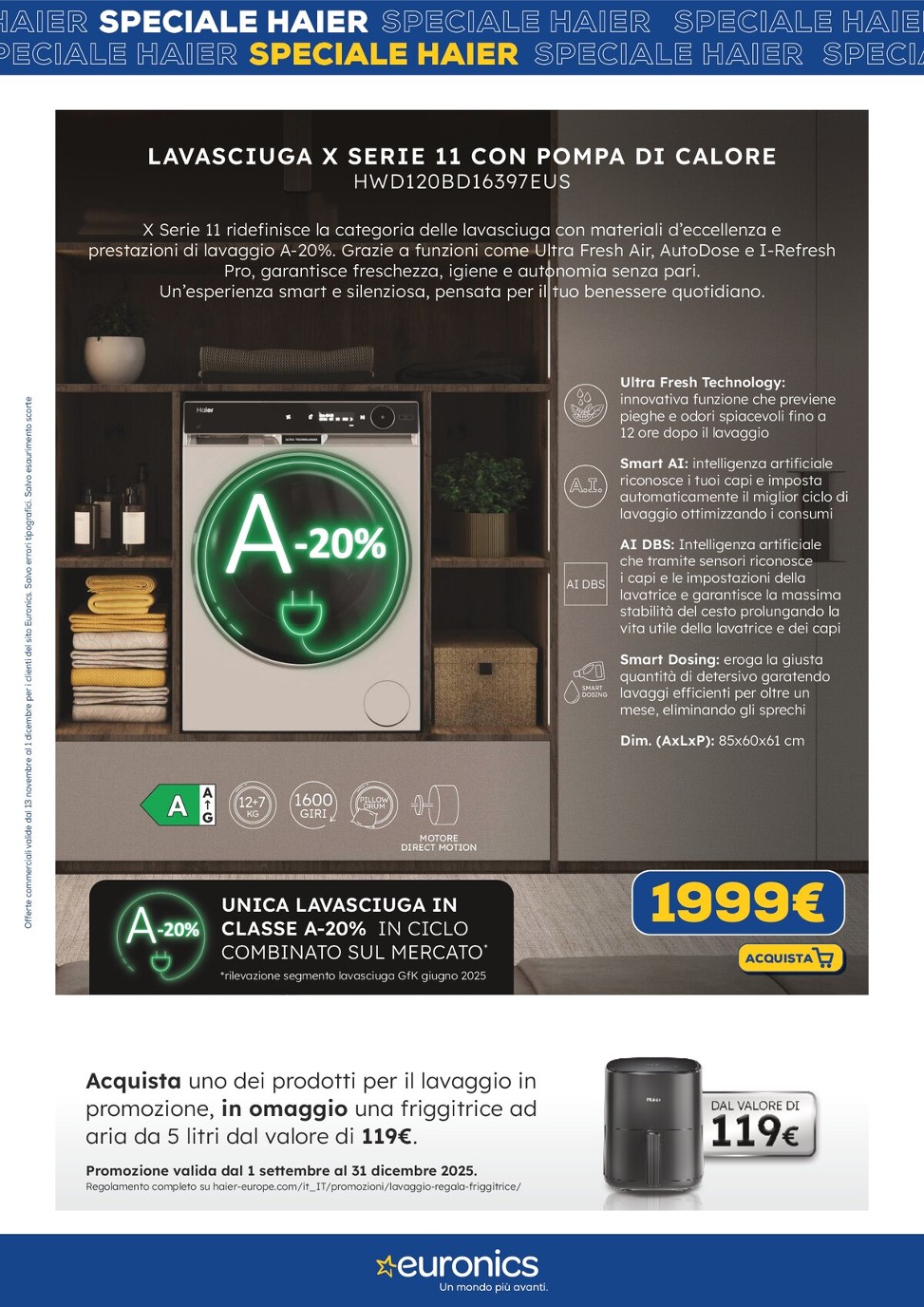 euronics - Volantino Euronics - Speciale Haier valido dal 13/11 al 01/12 - page: 3