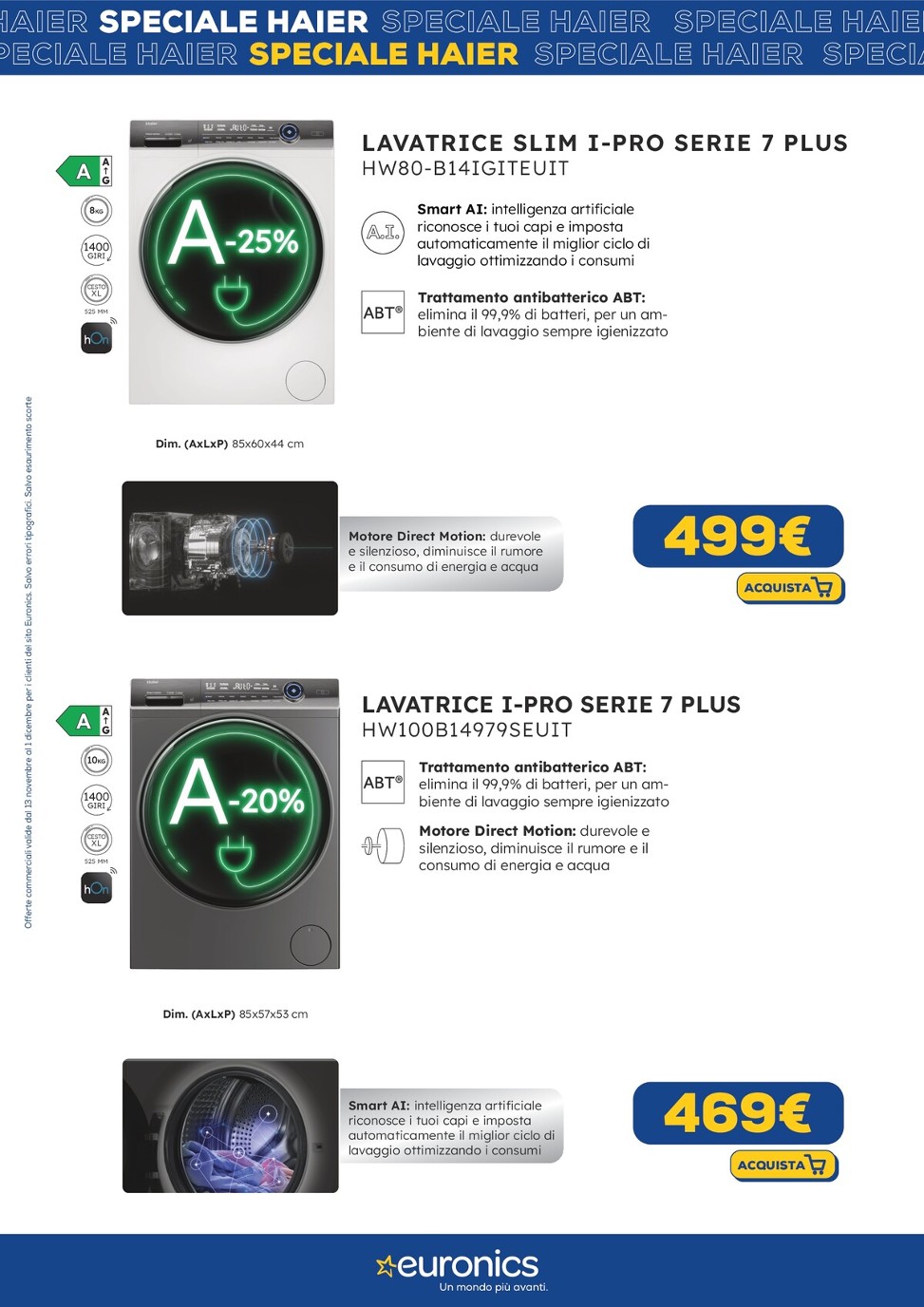 euronics - Volantino Euronics - Speciale Haier valido dal 13/11 al 01/12 - page: 6