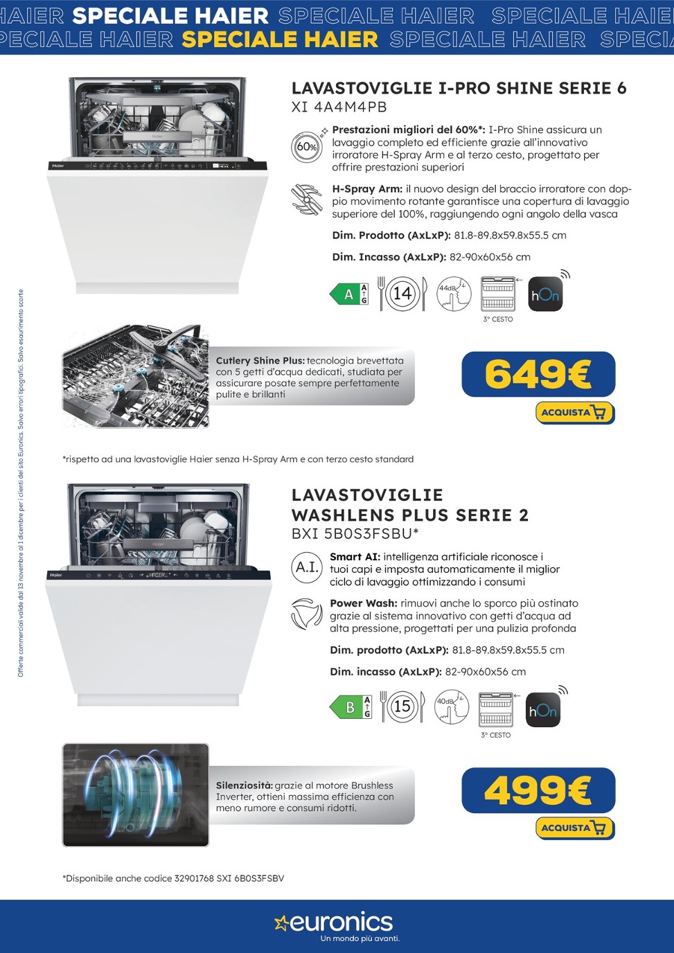 euronics - Volantino Euronics - Speciale Haier valido dal 13/11 al 01/12 - page: 20