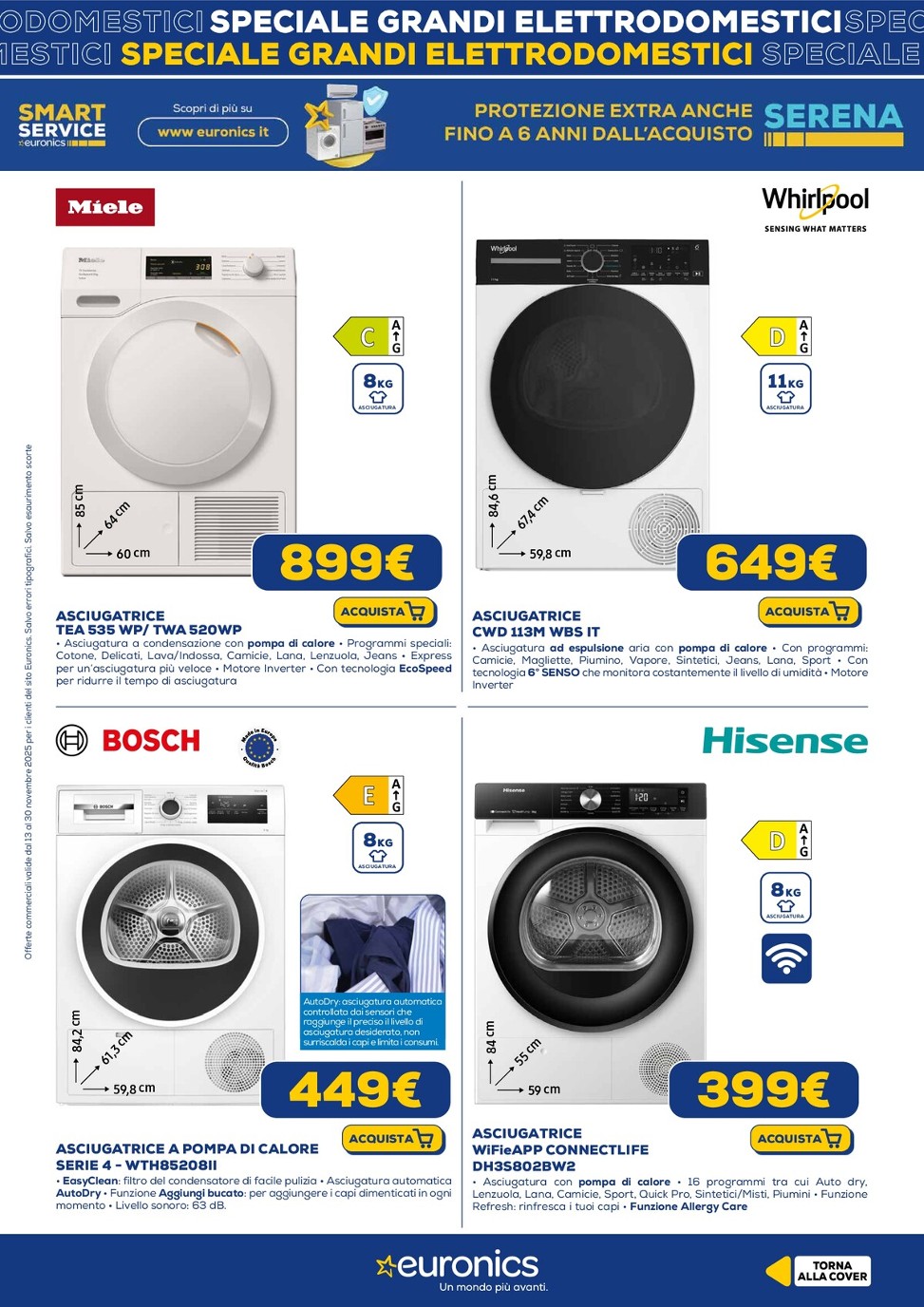 euronics - Volantino Euronics - Speciale Grandi Elettrodomestici valido dal 13/11 al 30/11 - page: 4