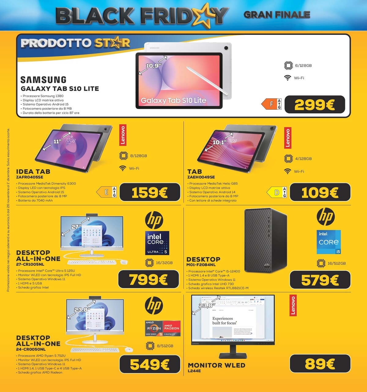 euronics - Volantino Euronics - Black Friday Gran Finale valido dal 26/11 al 01/12 - page: 33
