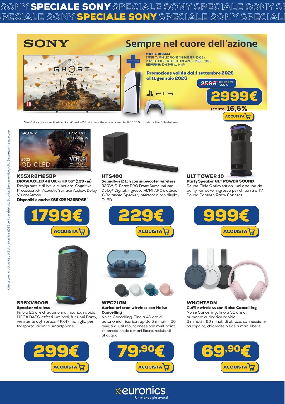 euronics - Volantino Euronics - Speciale Sony valido dal 02/12 al 14/12 - page: 2