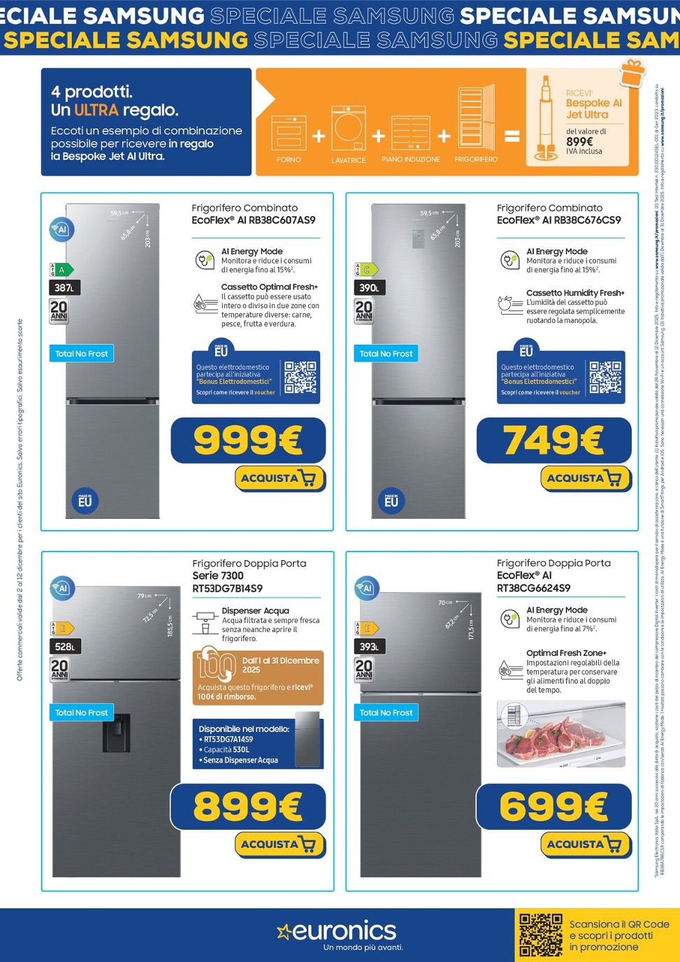 euronics - Volantino Euronics - Speciale Samsung Grandi Elettrodomestici valido dal 02/12 al 12/12 - page: 5