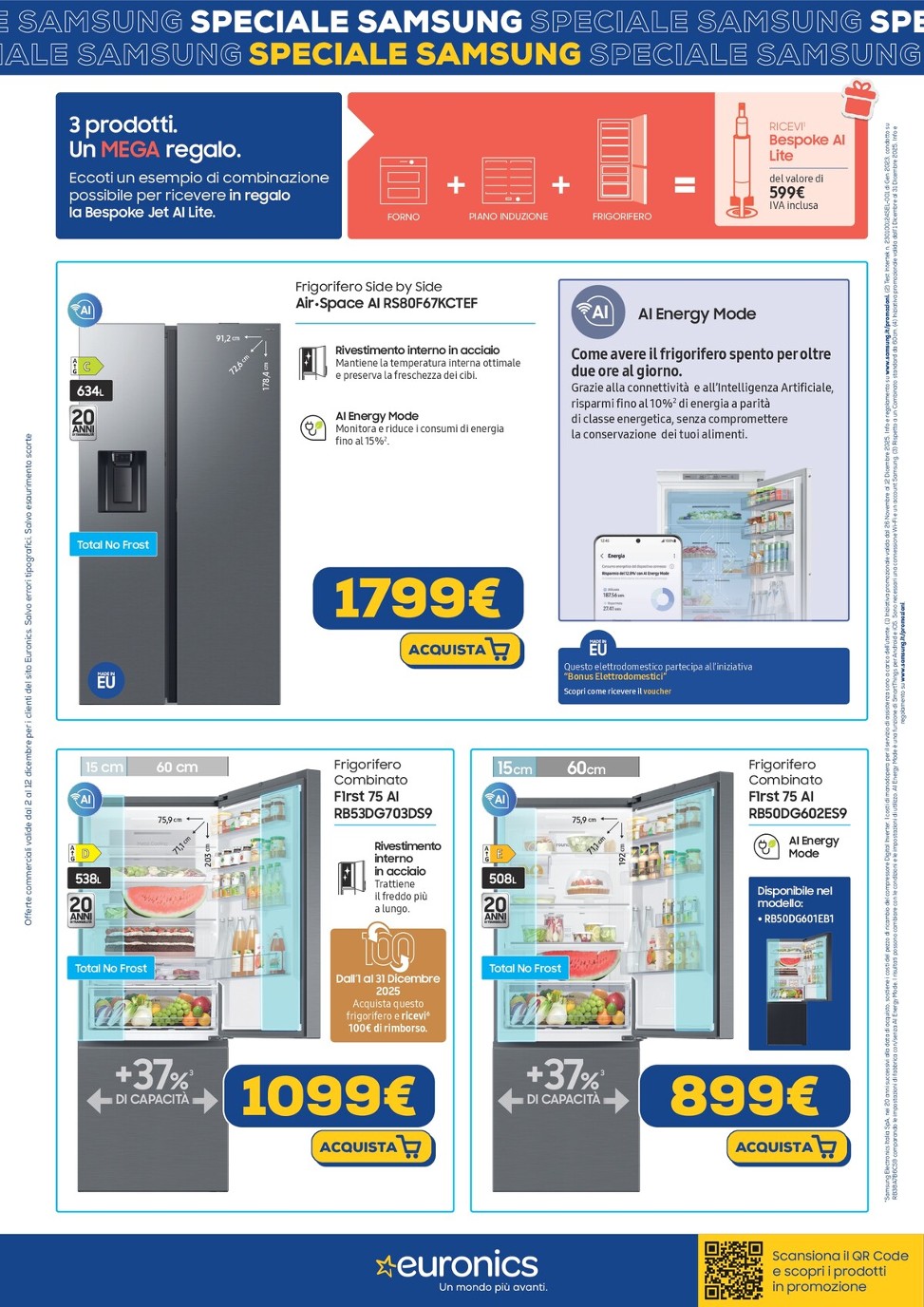 euronics - Volantino Euronics - Speciale Samsung Grandi Elettrodomestici valido dal 02/12 al 12/12 - page: 4