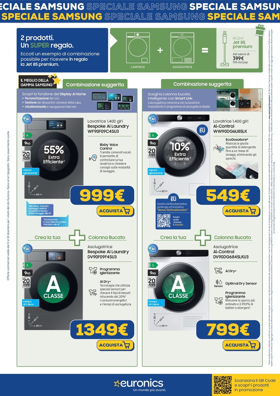 euronics - Volantino Euronics - Speciale Samsung Grandi Elettrodomestici valido dal 02/12 al 12/12 - page: 3