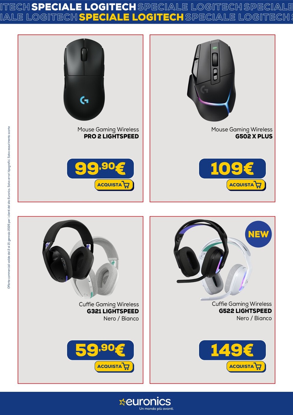 euronics - Volantino Euronics - Speciale Logitech valido dal 02/01 al 21/01 - page: 4