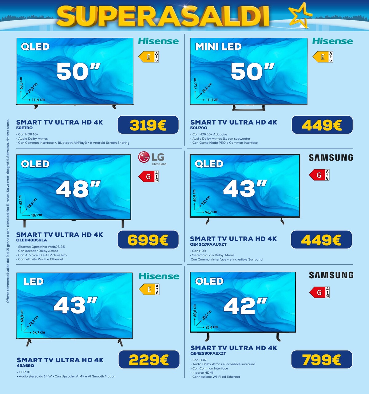euronics - Volantino Euronics - Superasaldi valido dal 02/01 al 21/01 - page: 21