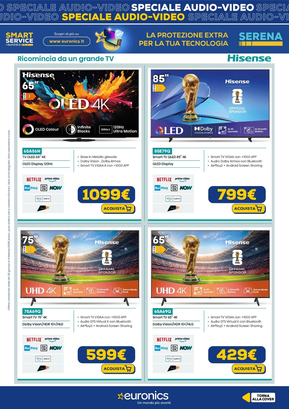 euronics - Volantino Euronics - Speciale Audio Video valido dal 22/01 al 04/02 - page: 8