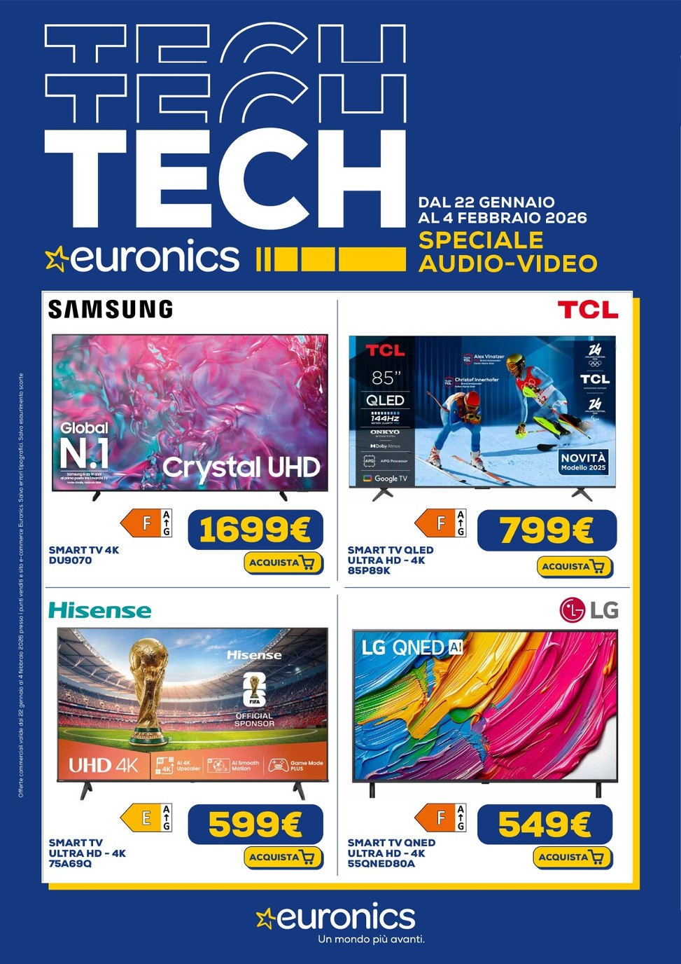 euronics - Volantino Euronics - Speciale Audio Video valido dal 22/01 al 04/02 - page: 1