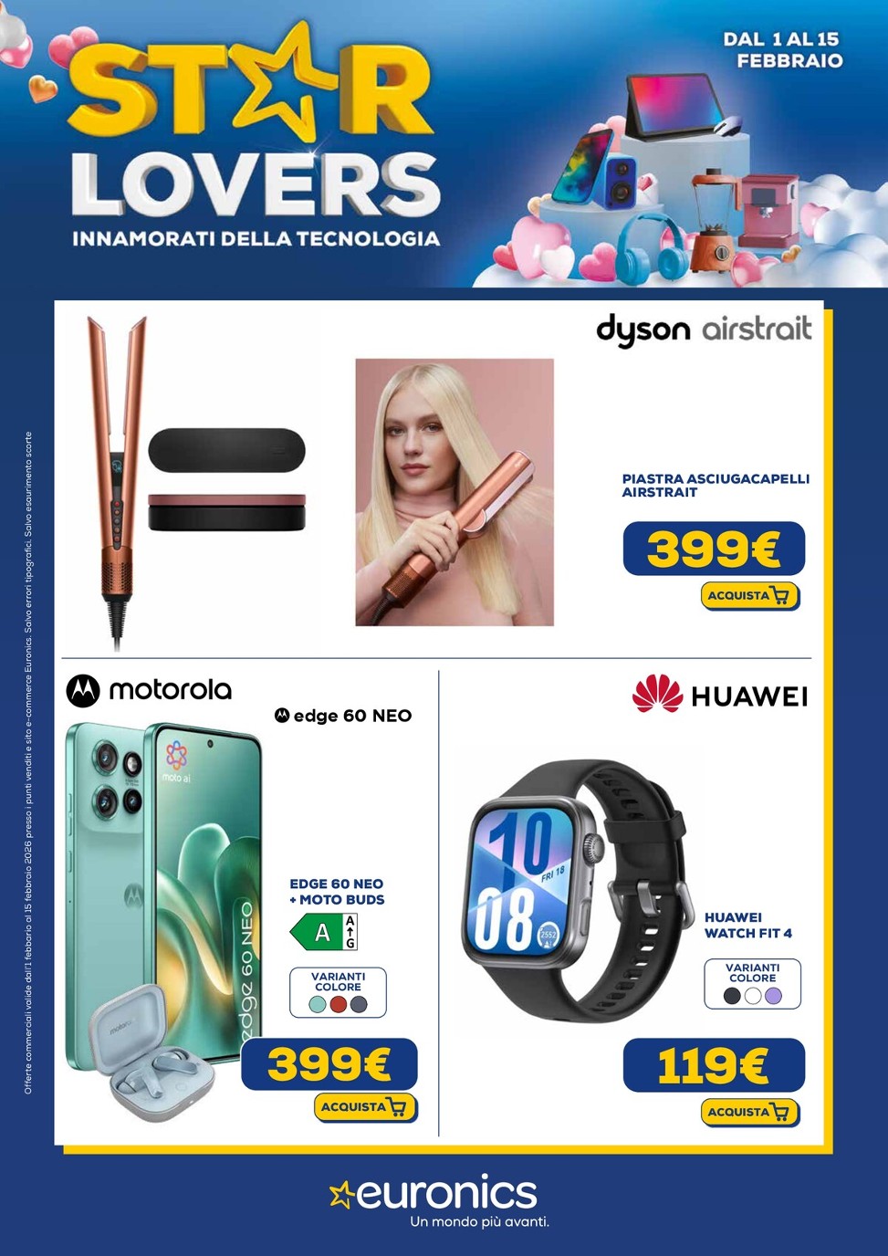 euronics - Volantino Euronics - Star Lovers valido dal 01/02/2026 al 15/02/2026