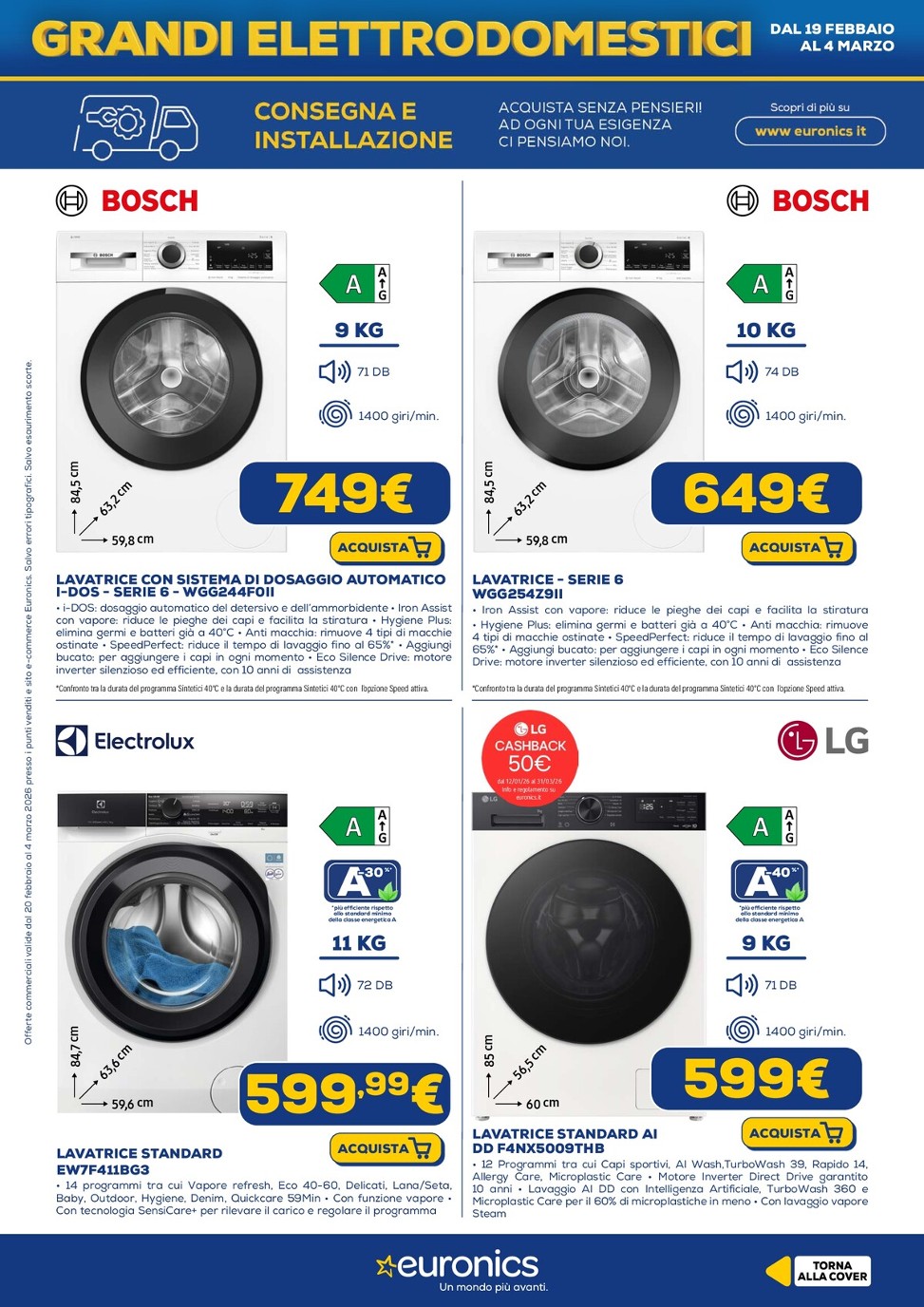 euronics - Volantino Euronics - Grandi Elettrodomestici valido dal 20/02/2026 al 04/03/2026 - page: 6