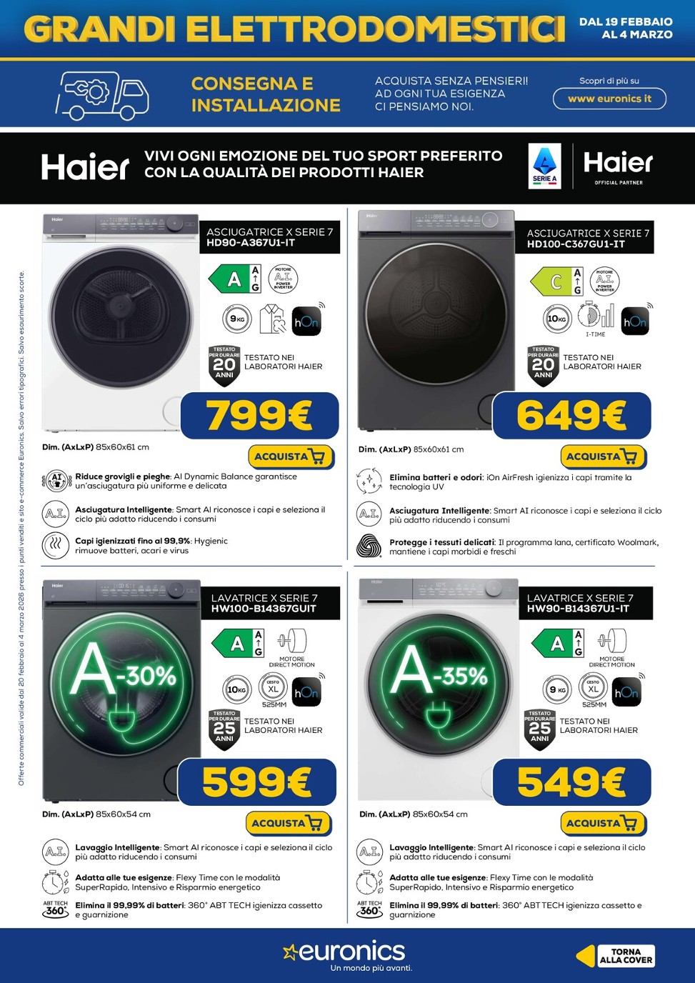 euronics - Volantino Euronics - Grandi Elettrodomestici valido dal 20/02/2026 al 04/03/2026 - page: 13