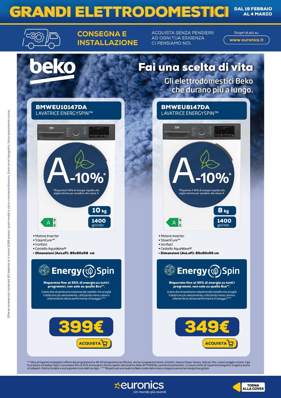 euronics - Volantino Euronics - Grandi Elettrodomestici valido dal 20/02/2026 al 04/03/2026 - page: 11