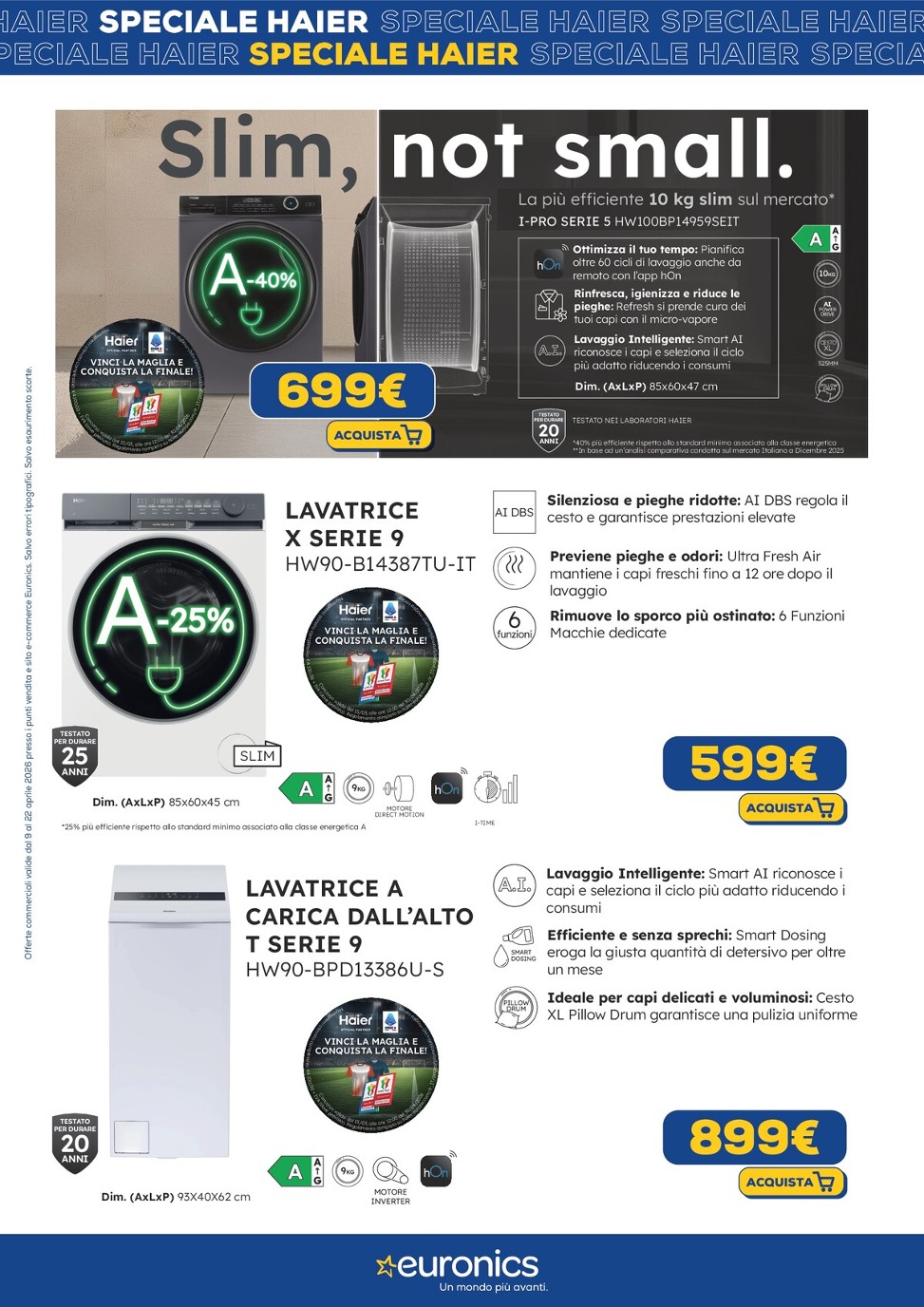 euronics - Volantino attuale di Euronics - Haier valido dal giovedì 09/04/2026 al mercoledì 22/04/2026 - page: 6