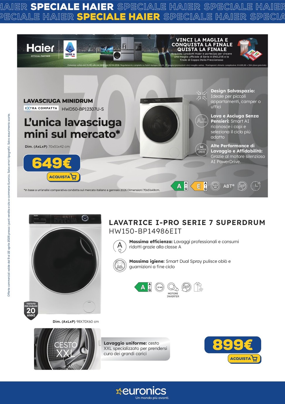 euronics - Volantino attuale di Euronics - Haier valido dal giovedì 09/04/2026 al mercoledì 22/04/2026 - page: 7
