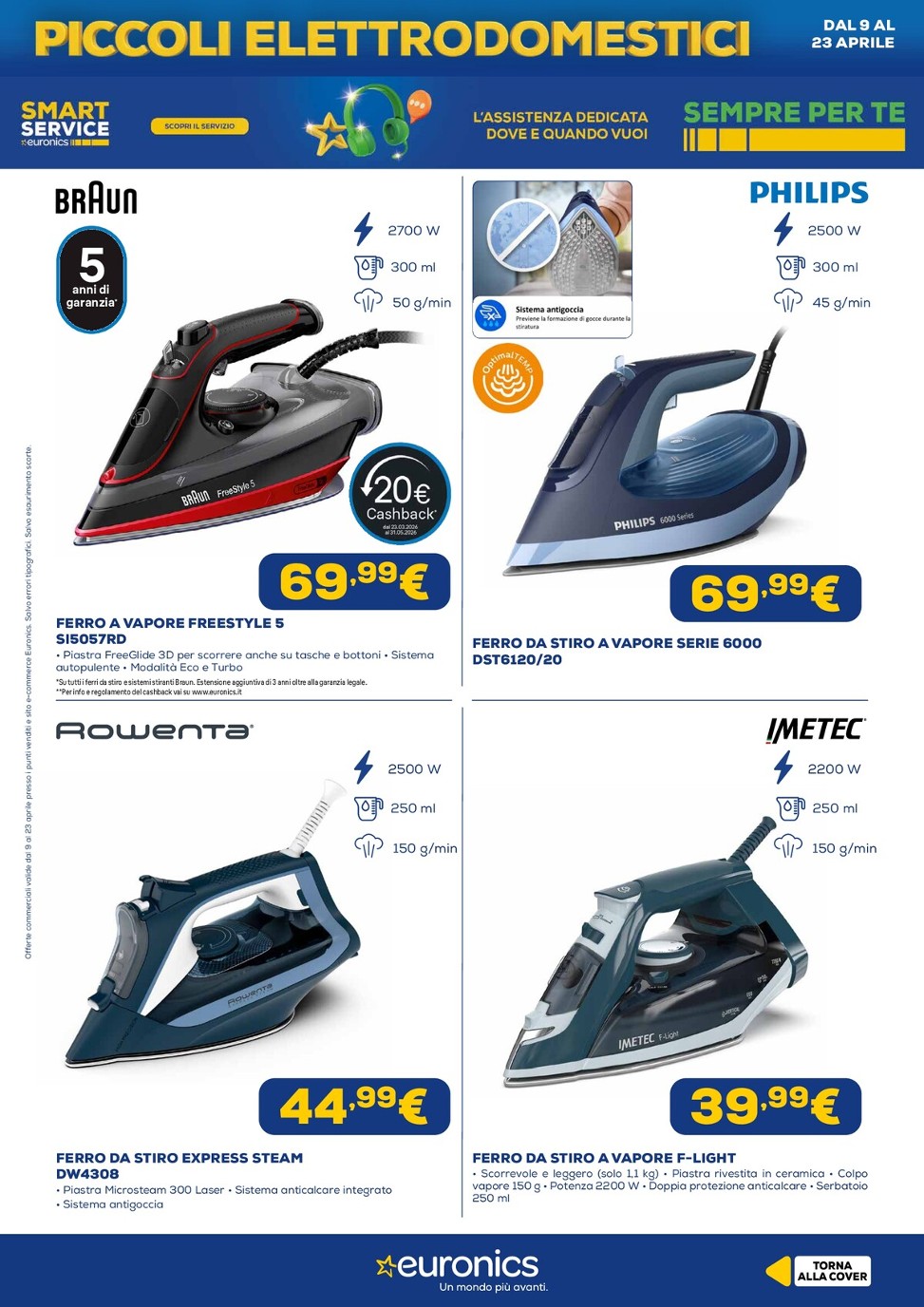euronics - Volantino attuale di Euronics - Piccoli Elettrodomestici valido dal giovedì 09/04/2026 al giovedì 23/04/2026 - page: 20