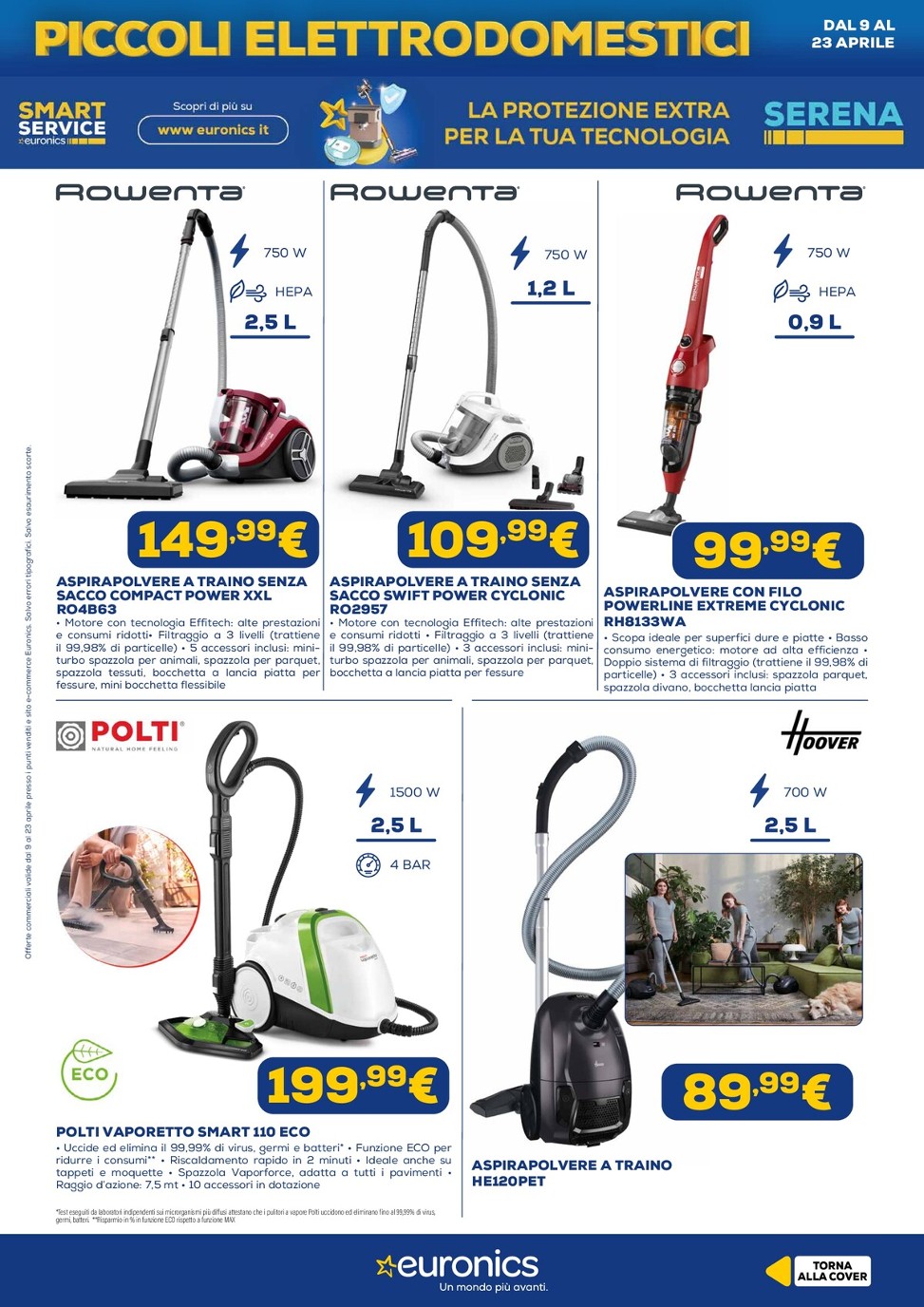 euronics - Volantino attuale di Euronics - Piccoli Elettrodomestici valido dal giovedì 09/04/2026 al giovedì 23/04/2026 - page: 5