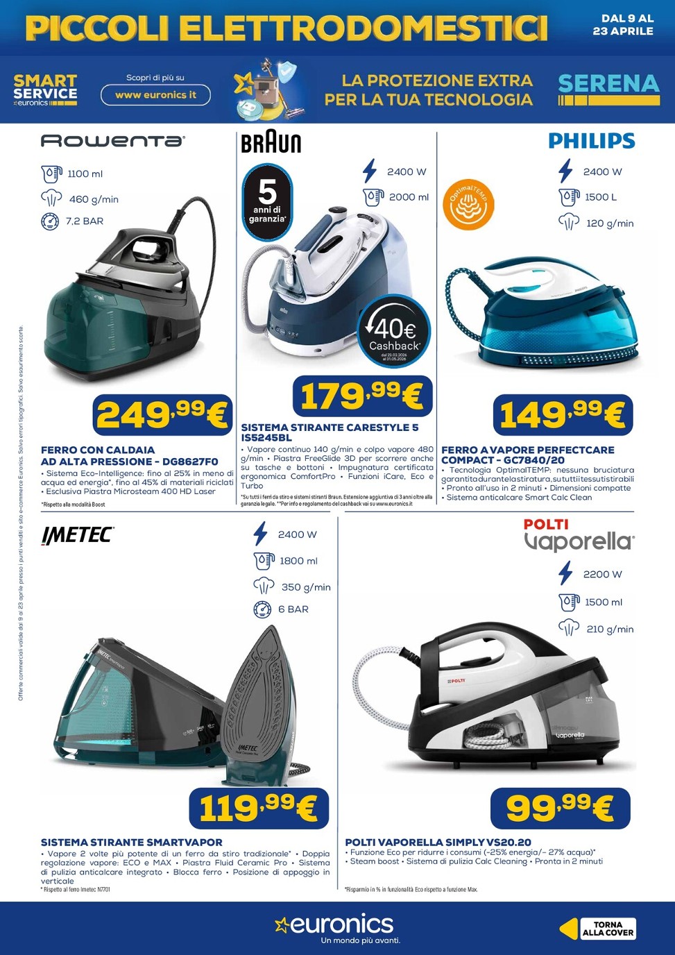 euronics - Volantino attuale di Euronics - Piccoli Elettrodomestici valido dal giovedì 09/04/2026 al giovedì 23/04/2026 - page: 19