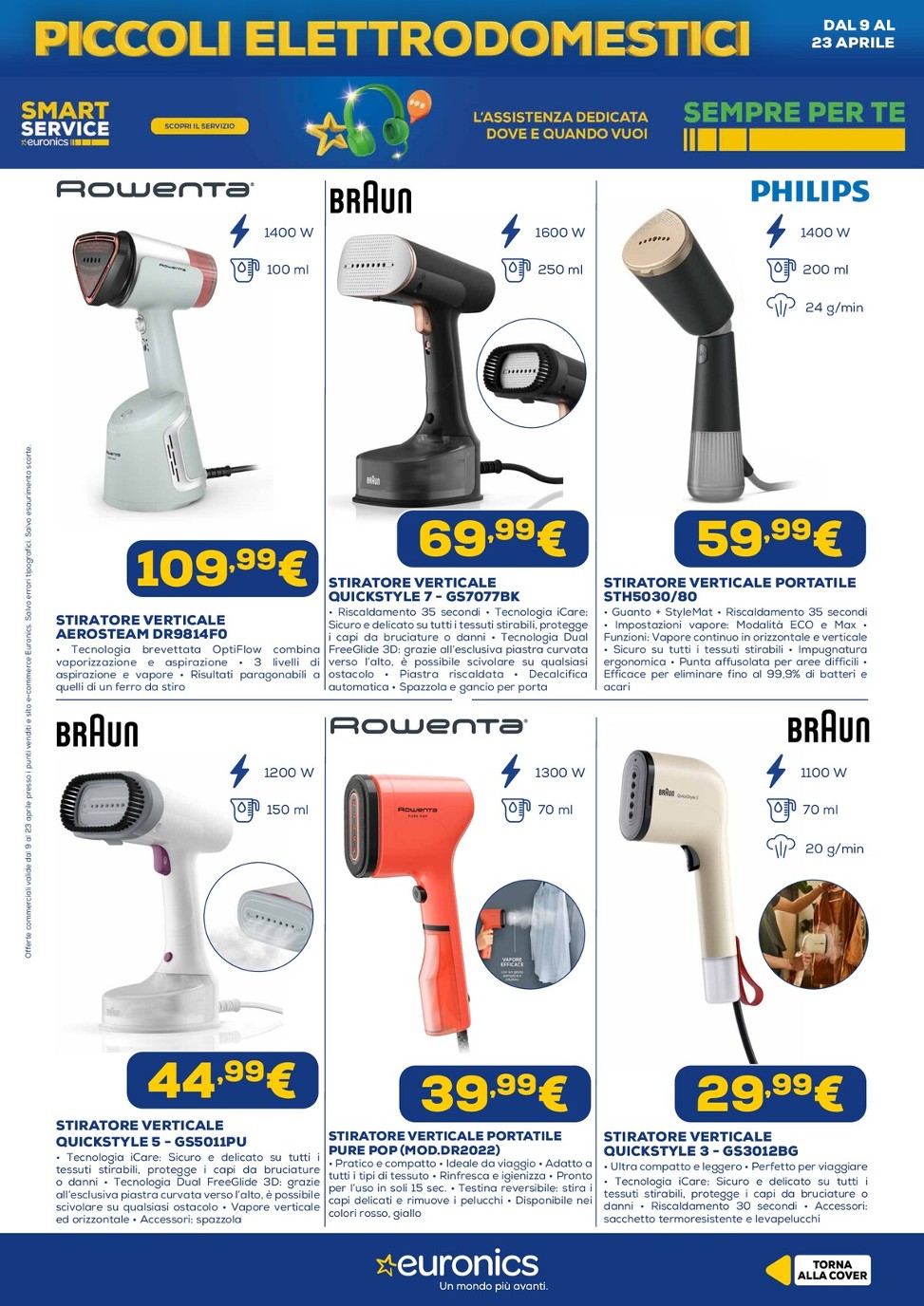 euronics - Volantino attuale di Euronics - Piccoli Elettrodomestici valido dal giovedì 09/04/2026 al giovedì 23/04/2026 - page: 18
