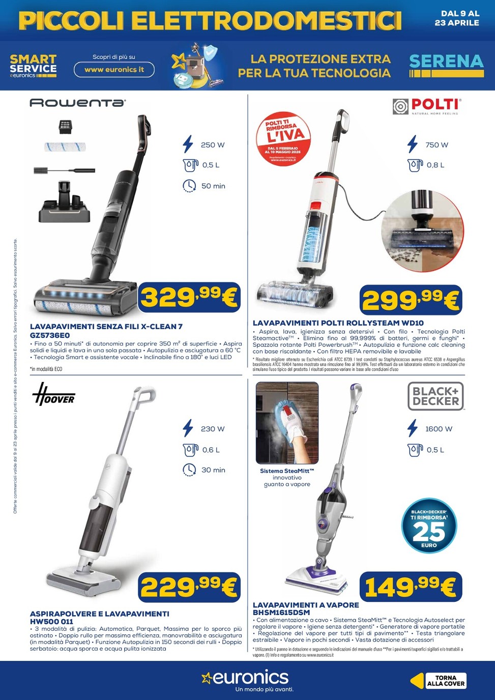 euronics - Volantino attuale di Euronics - Piccoli Elettrodomestici valido dal giovedì 09/04/2026 al giovedì 23/04/2026 - page: 11
