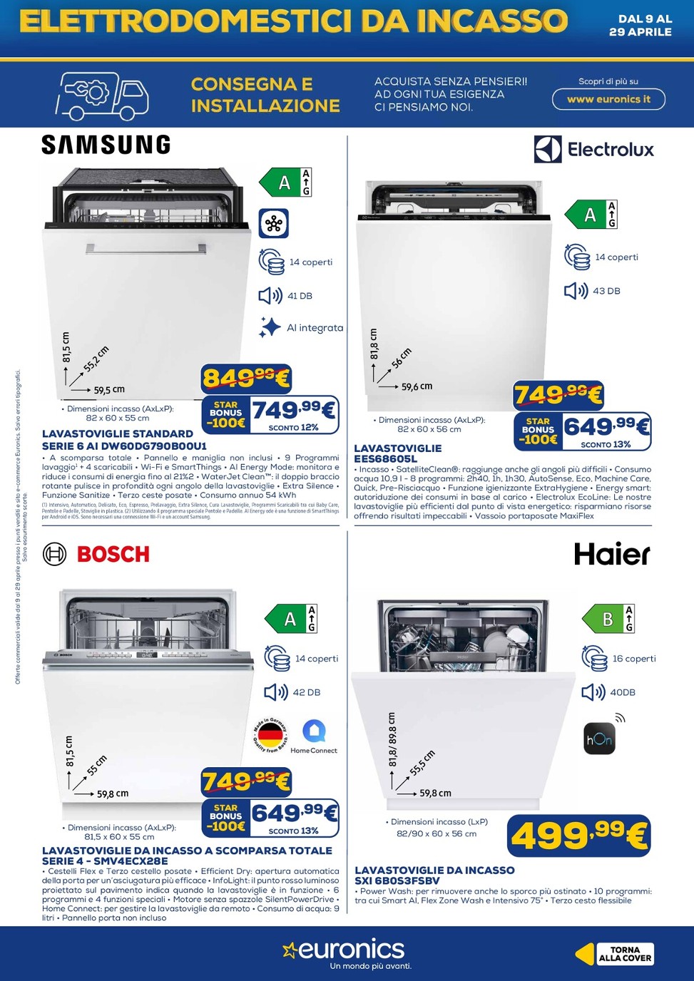euronics - Volantino attuale di Euronics - Incasso valido dal giovedì 09/04/2026 al mercoledì 29/04/2026 - page: 4
