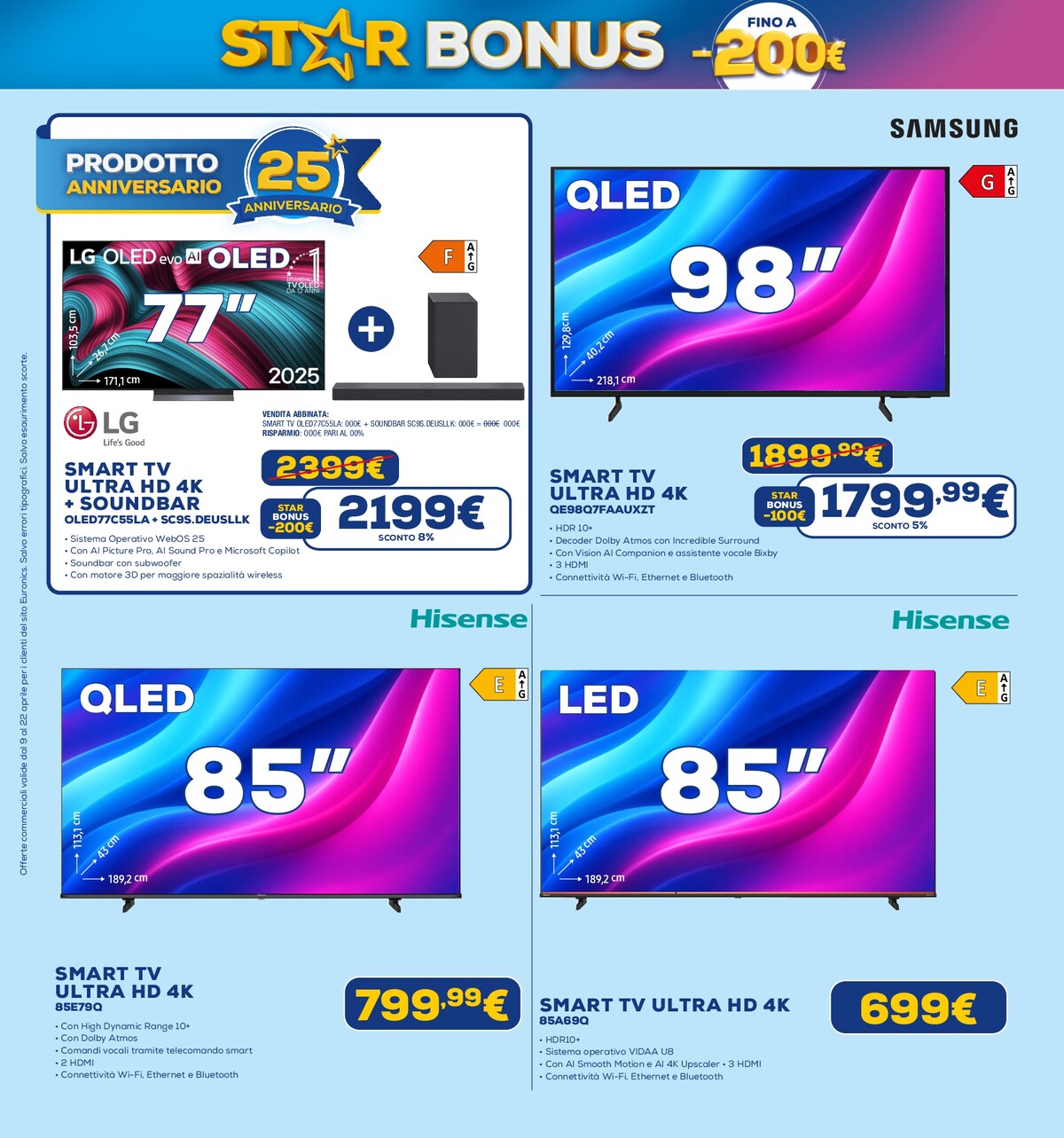 euronics - Volantino attuale di Euronics - Star Bonus valido dal giovedì 09/04/2026 al mercoledì 22/04/2026 - page: 9