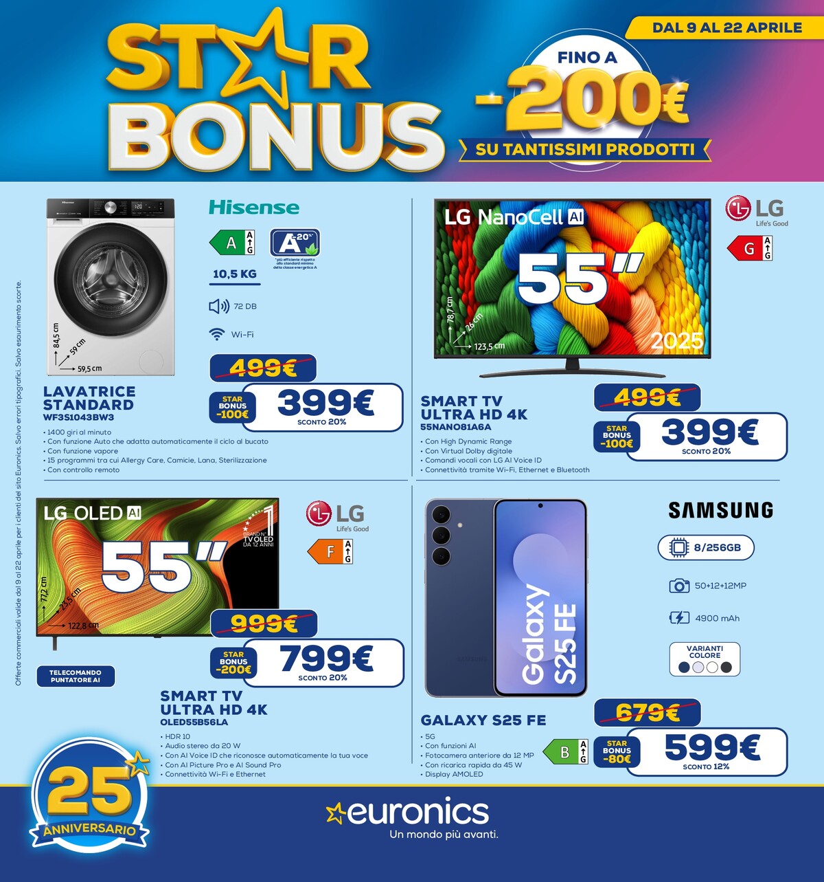 euronics - Volantino attuale di Euronics - Star Bonus valido dal giovedì 09/04/2026 al mercoledì 22/04/2026 - page: 1