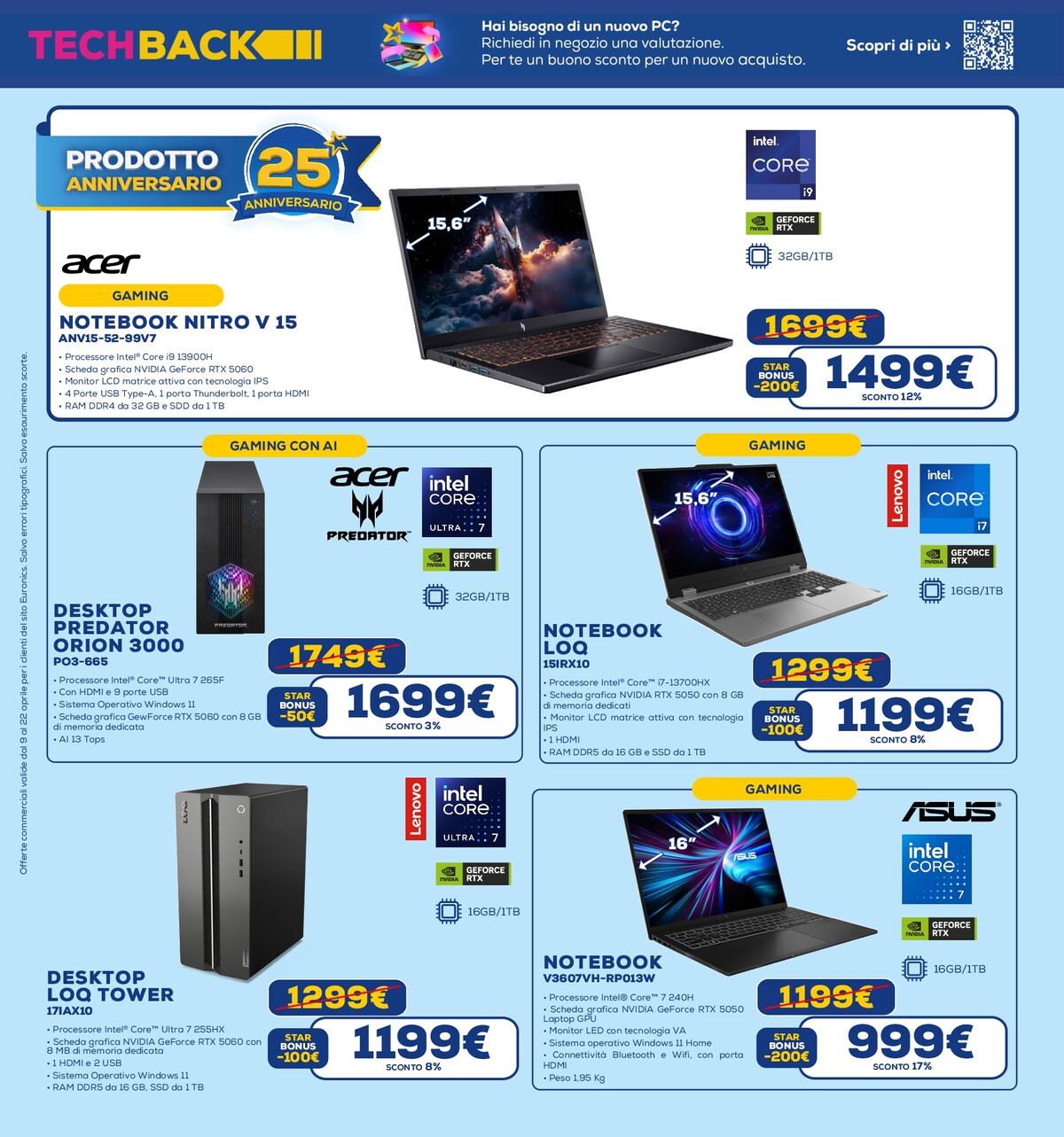 euronics - Volantino attuale di Euronics - Star Bonus valido dal giovedì 09/04/2026 al mercoledì 22/04/2026 - page: 22