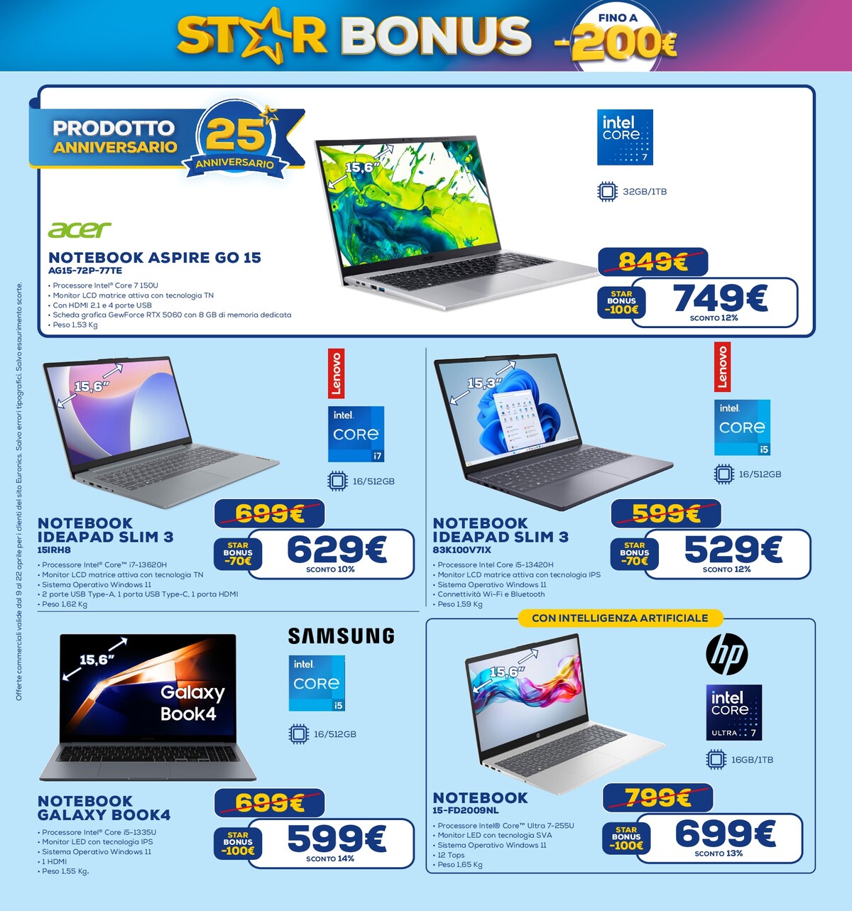 euronics - Volantino attuale di Euronics - Star Bonus valido dal giovedì 09/04/2026 al mercoledì 22/04/2026 - page: 23