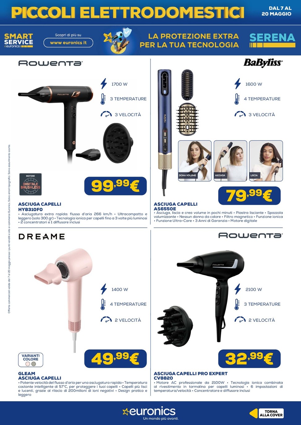 euronics - Volantino attuale di Euronics - Speciale Piccoli Elettrodomestici valido dal giovedì 07/05/2026 al mercoledì 20/05/2026 - page: 2