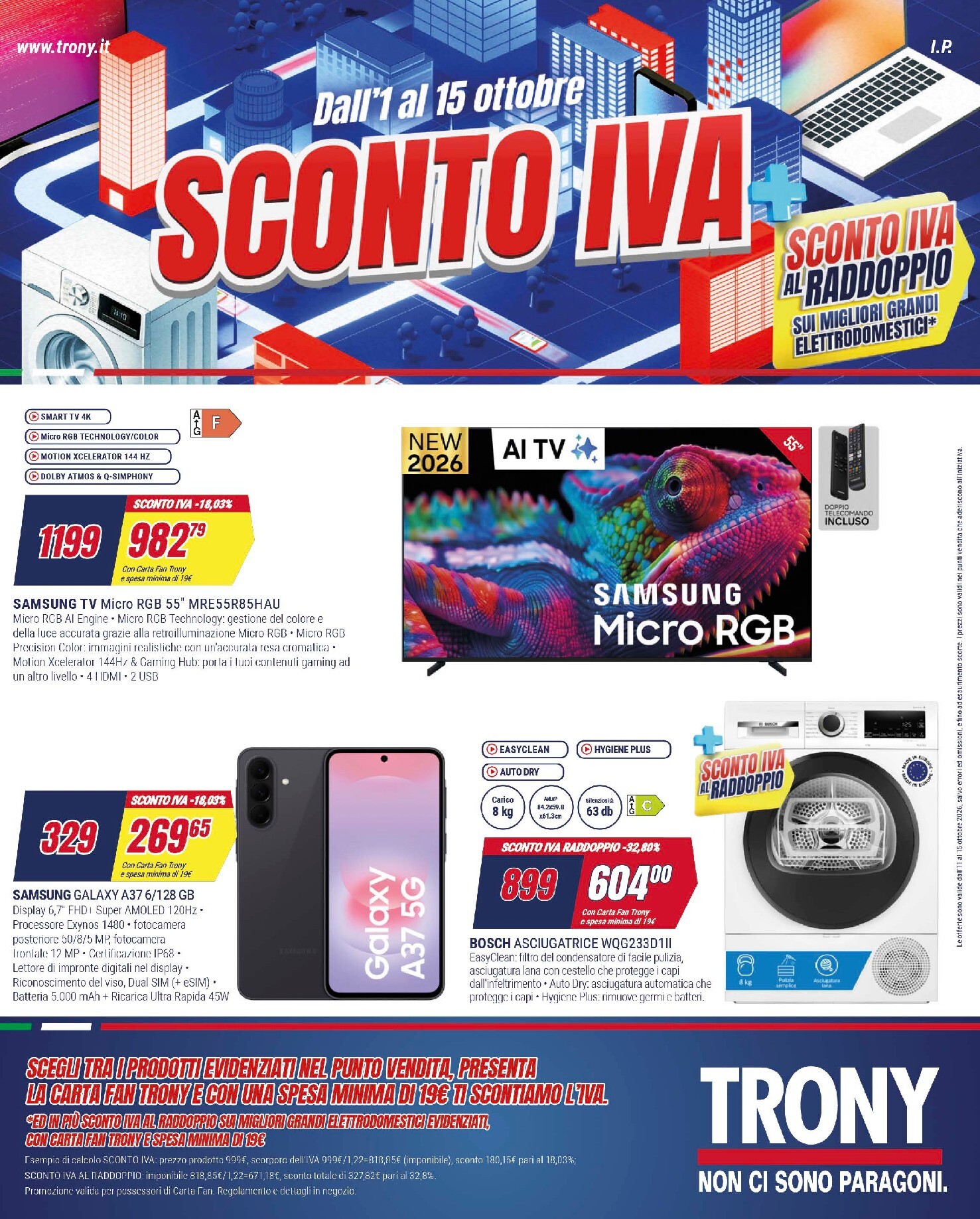 trony - Volantino attuale di Trony valido dal giovedì 01/10/2026 al giovedì 15/10/2026