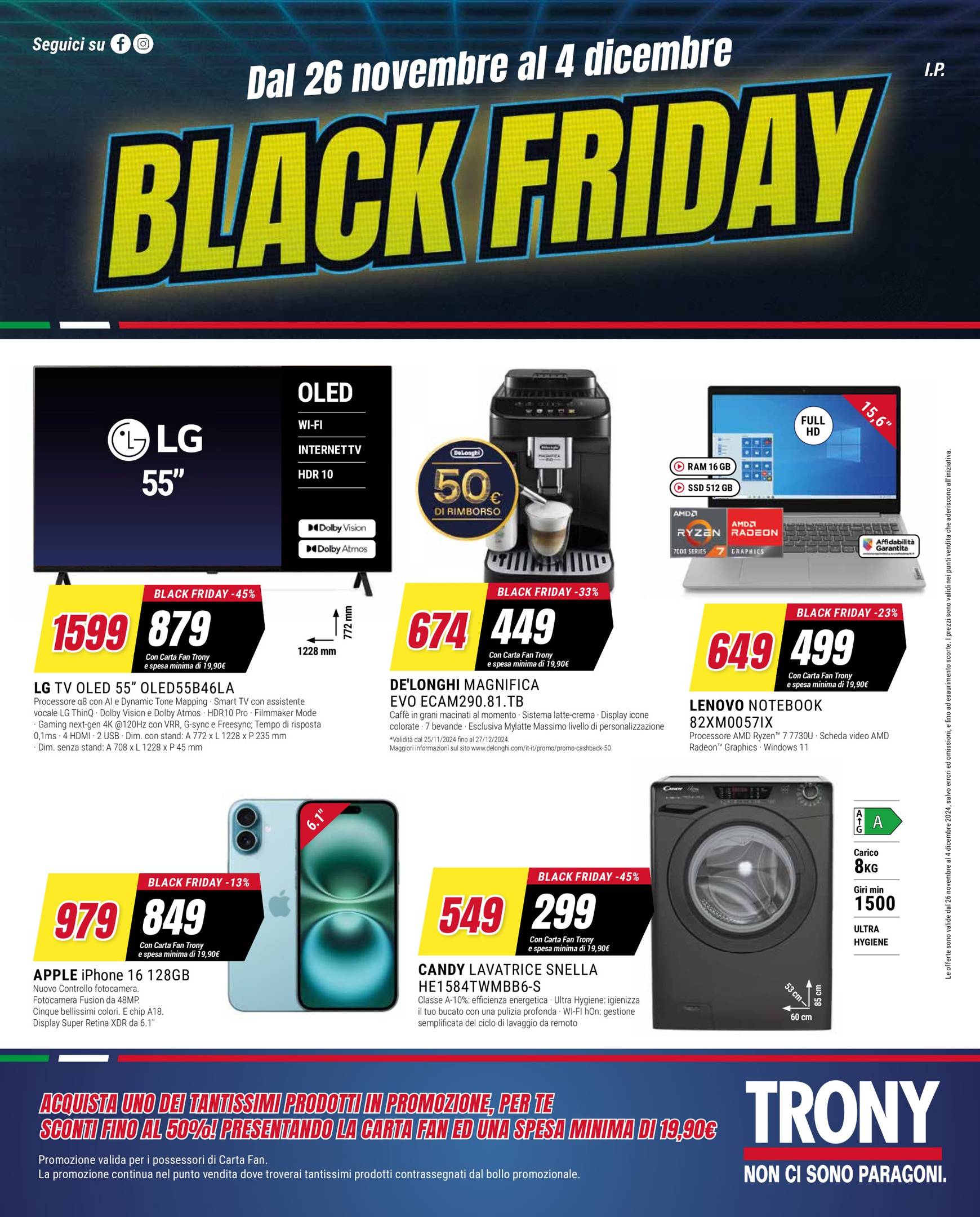 trony - Volantino Trony - Black Friday valido dal 26/11 al 04/12