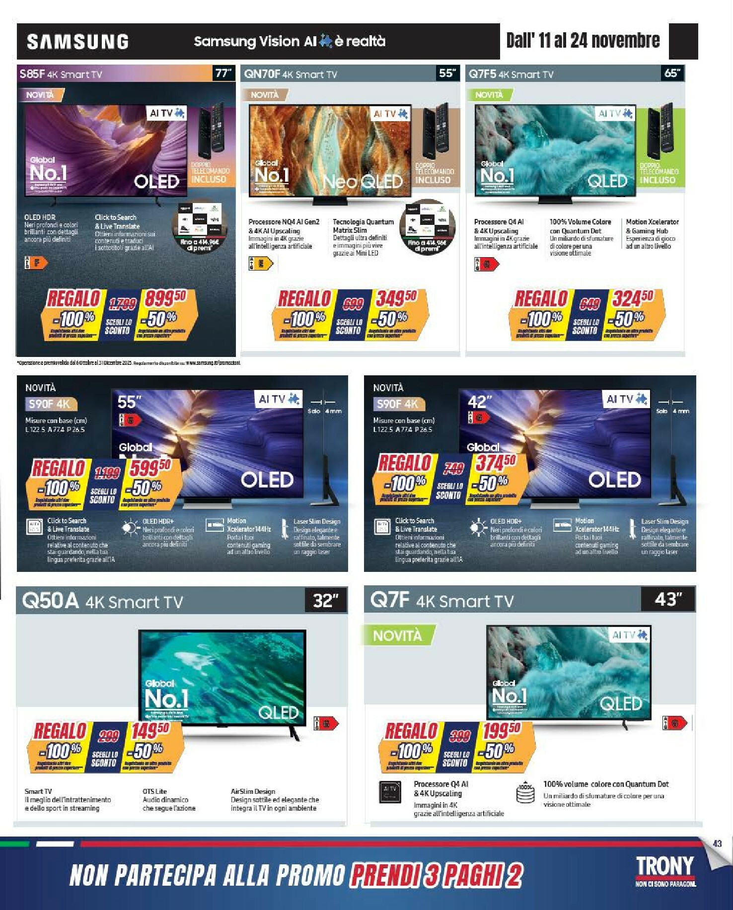 trony - Volantino Trony - Prendi 3 Paghi 2 valido dal 30/10 al 24/11 - page: 43