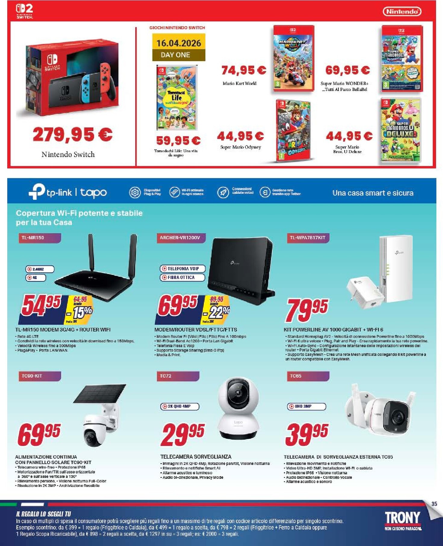 trony - Volantino attuale di Trony - Il Reglo lo Scegli tu valido dal giovedì 09/04/2026 al mercoledì 29/04/2026 - page: 35