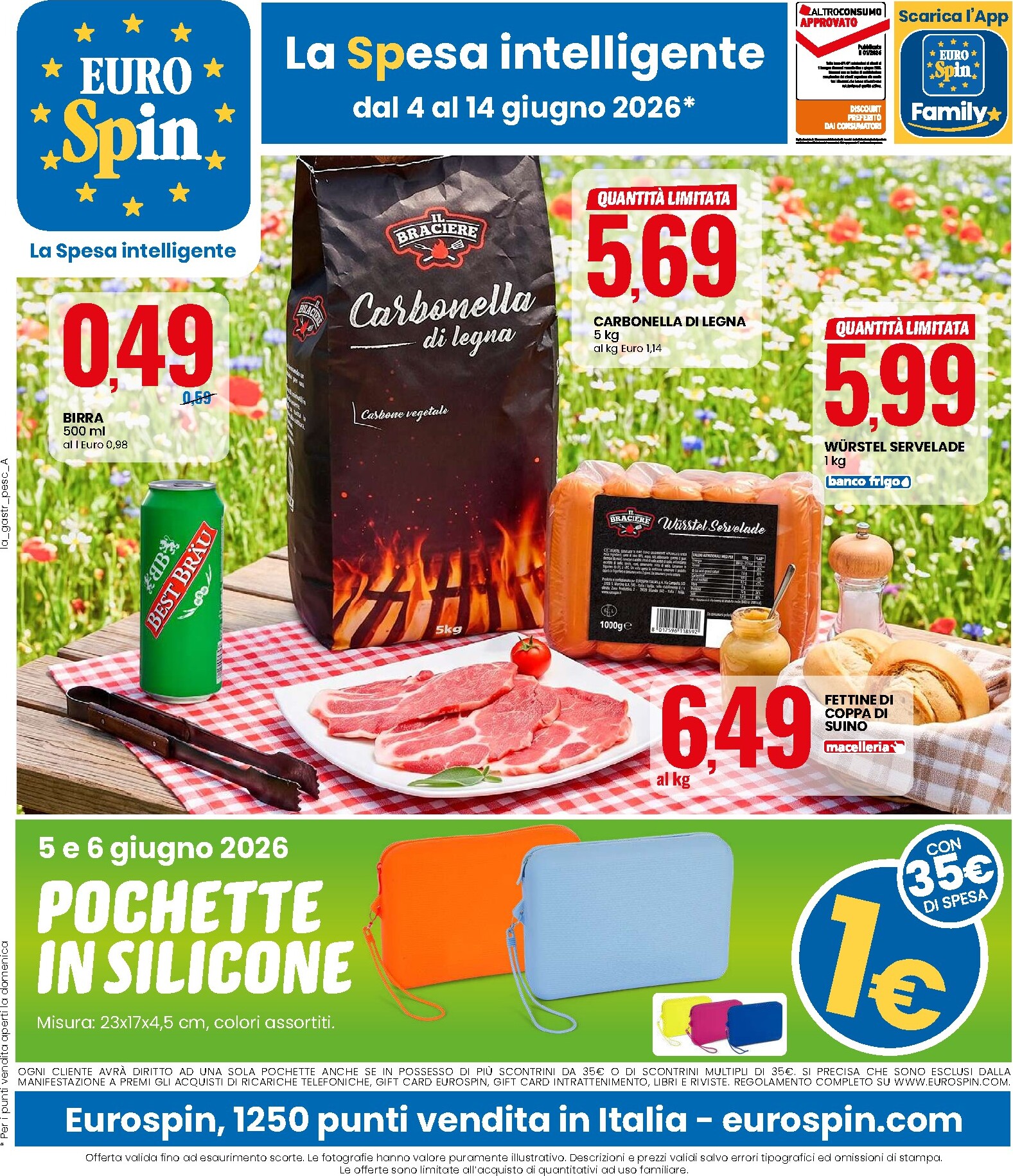eurospin - Volantino futuro Eurospin valido dal giovedì 04/06/2026 al domenica 14/06/2026 - page: 1