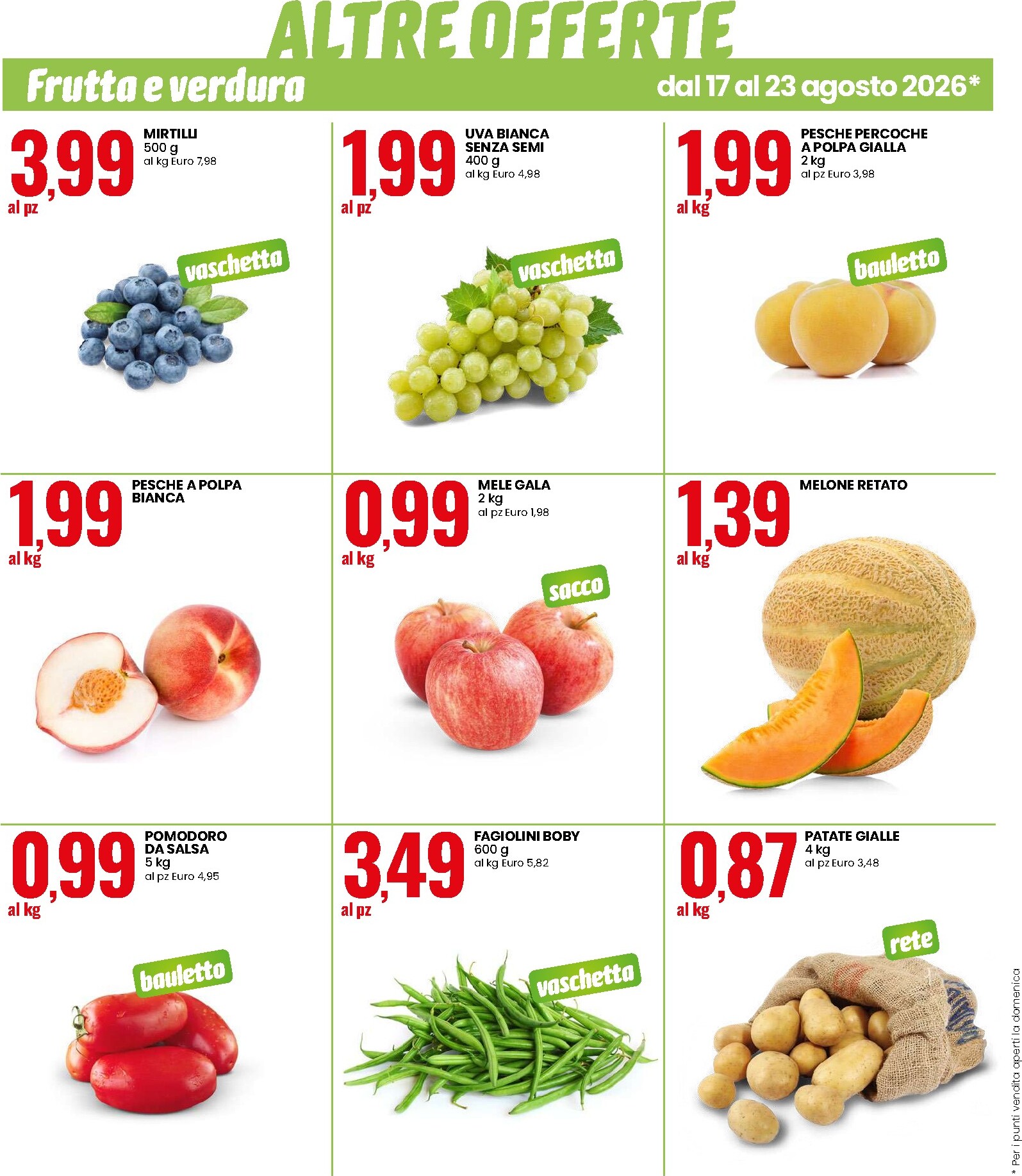 eurospin - Volantino attuale di Eurospin - Altre Offerte Frutta E Verdura valido dal lunedì 17/08/2026 al domenica 23/08/2026 - page: 2