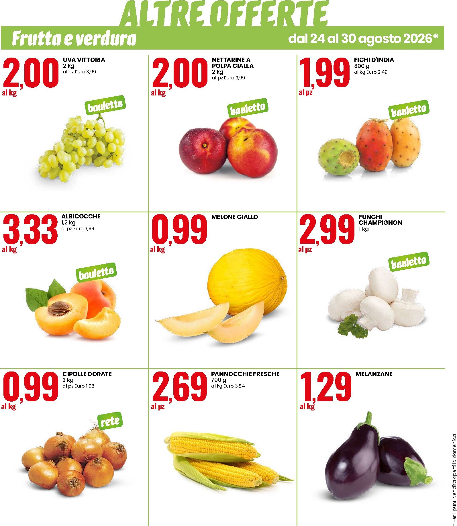 eurospin - Volantino attuale di Eurospin - Altre Offerte Frutta E Verdura valido dal lunedì 24/08/2026 al domenica 30/08/2026 - page: 2