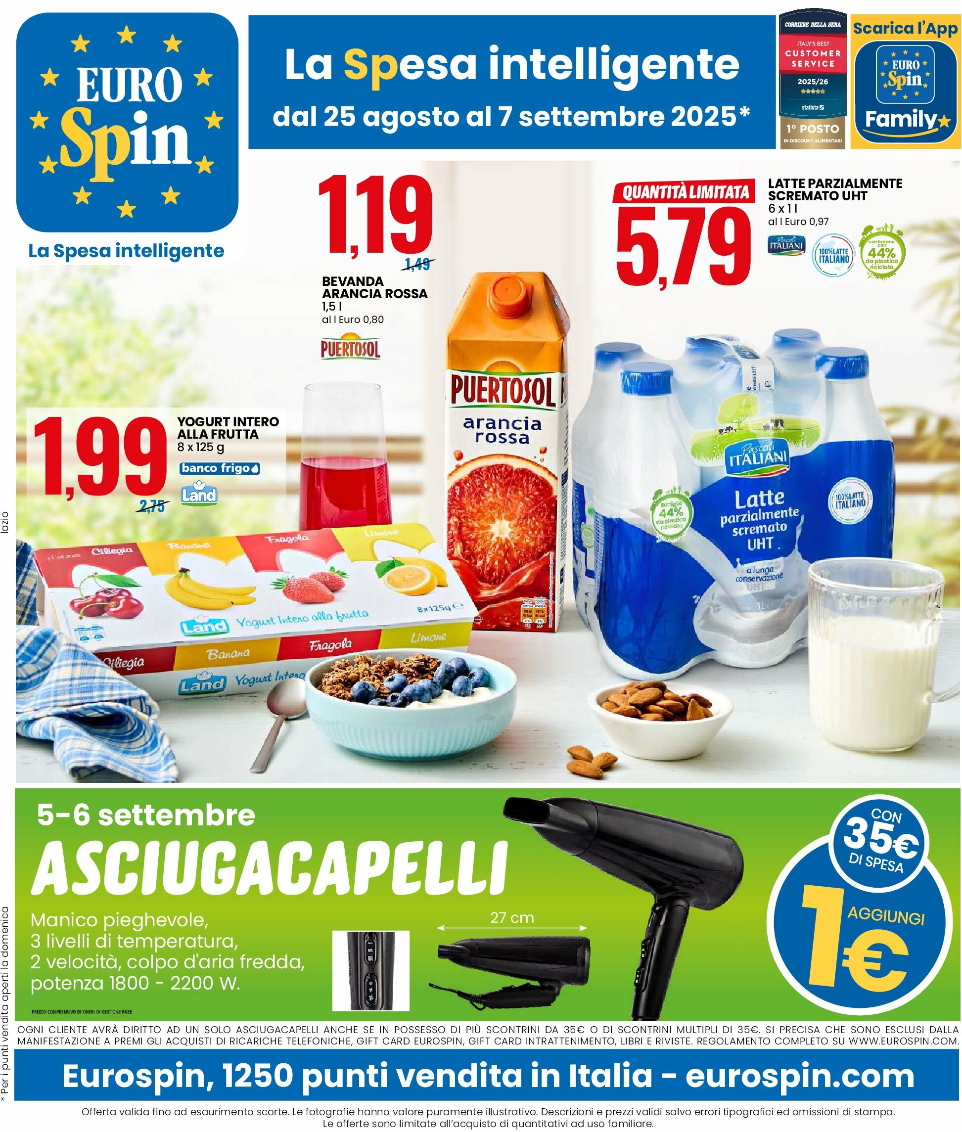 eurospin - Volantino Eurospin valido dal 25/08 al 07/09