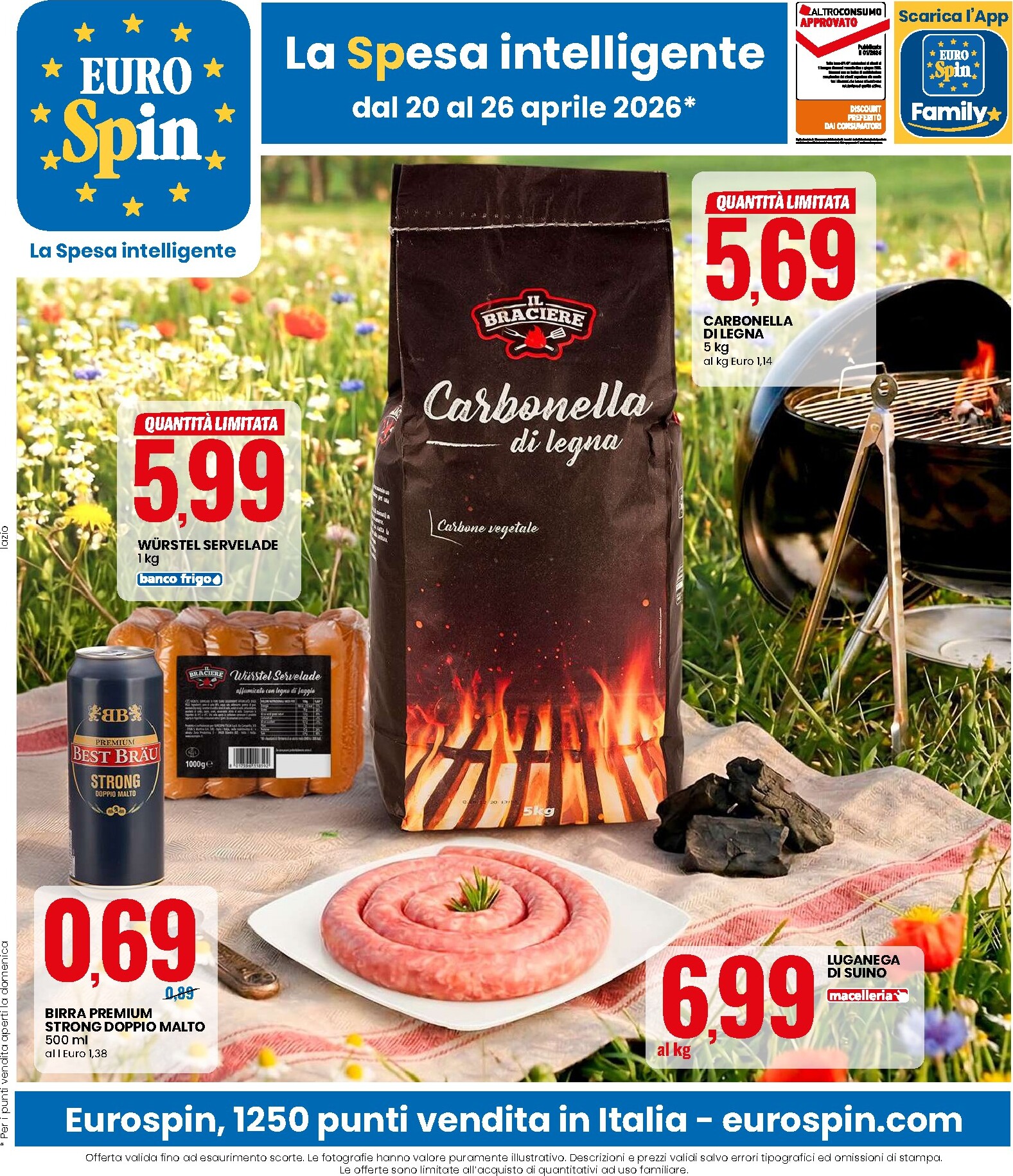 eurospin - Volantino Eurospin per la prossima settimana dal lunedì 20/04/2026 al domenica 26/04/2026