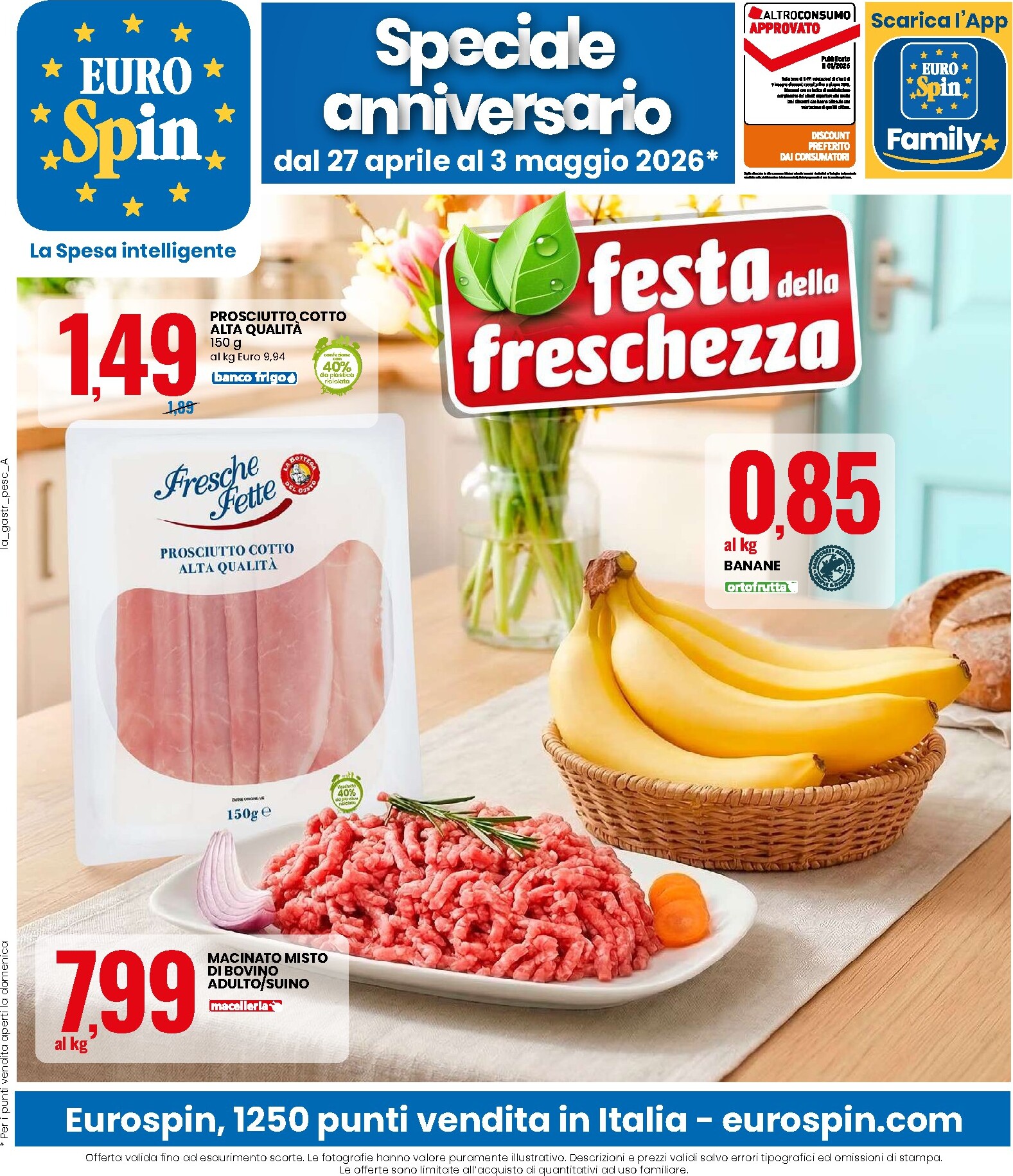 eurospin - Volantino Eurospin per la prossima settimana dal lunedì 27/04/2026 al domenica 03/05/2026 - page: 1