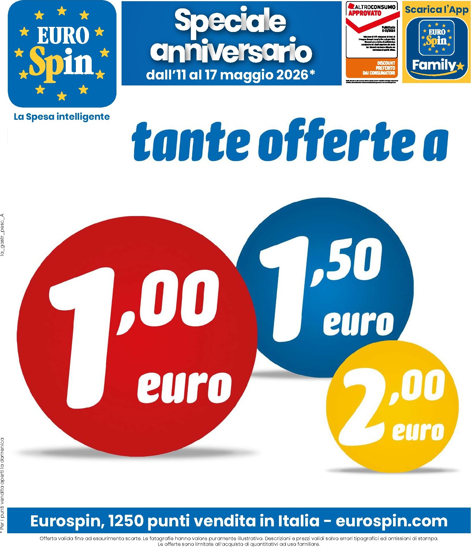 eurospin - Volantino Eurospin per la prossima settimana dal lunedì 11/05/2026 al domenica 17/05/2026